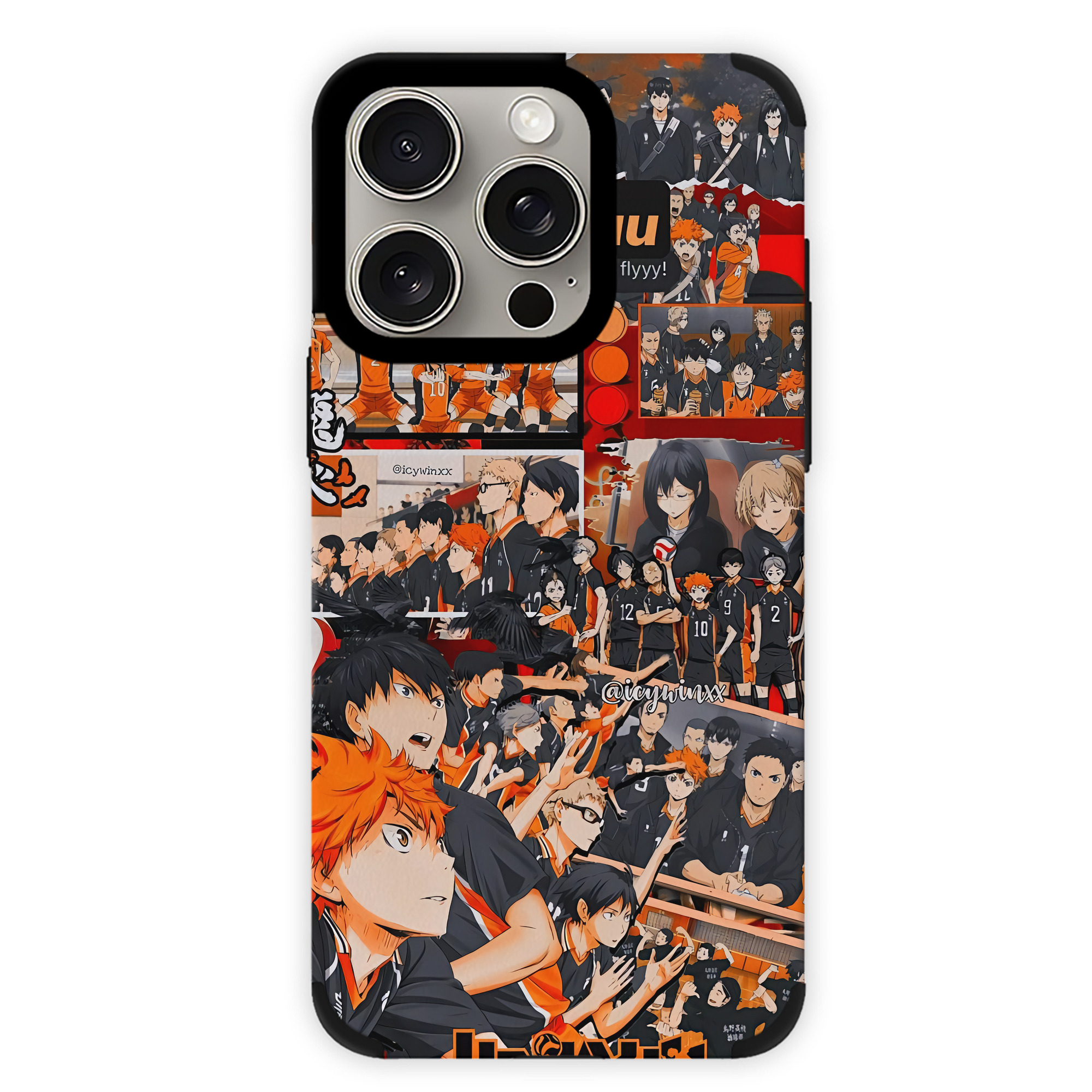 （画像用） ハイキュー!! Haikyu!! 【iPhone15ProMax対応】 PUレザー スマホケース 耐衝撃＆黄変防止