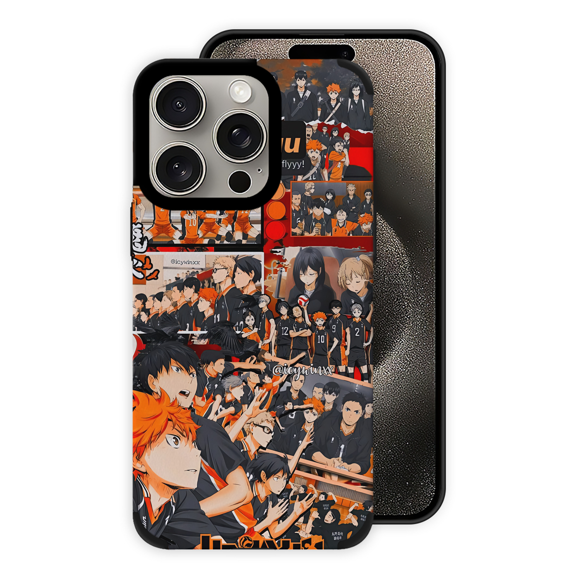 （画像用） ハイキュー!! Haikyu!! 【iPhone15ProMax対応】 PUレザー スマホケース 耐衝撃＆黄変防止