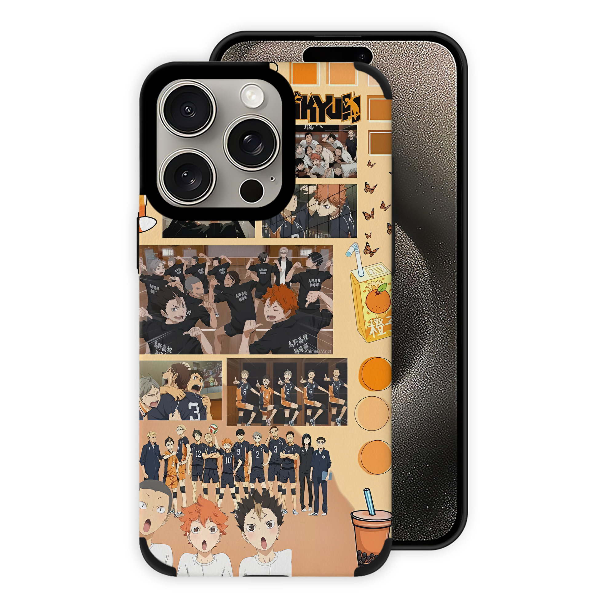 （画像用） ハイキュー!! Haikyu!! 【iPhone15ProMax対応】 PUレザー スマホケース 耐衝撃＆黄変防止