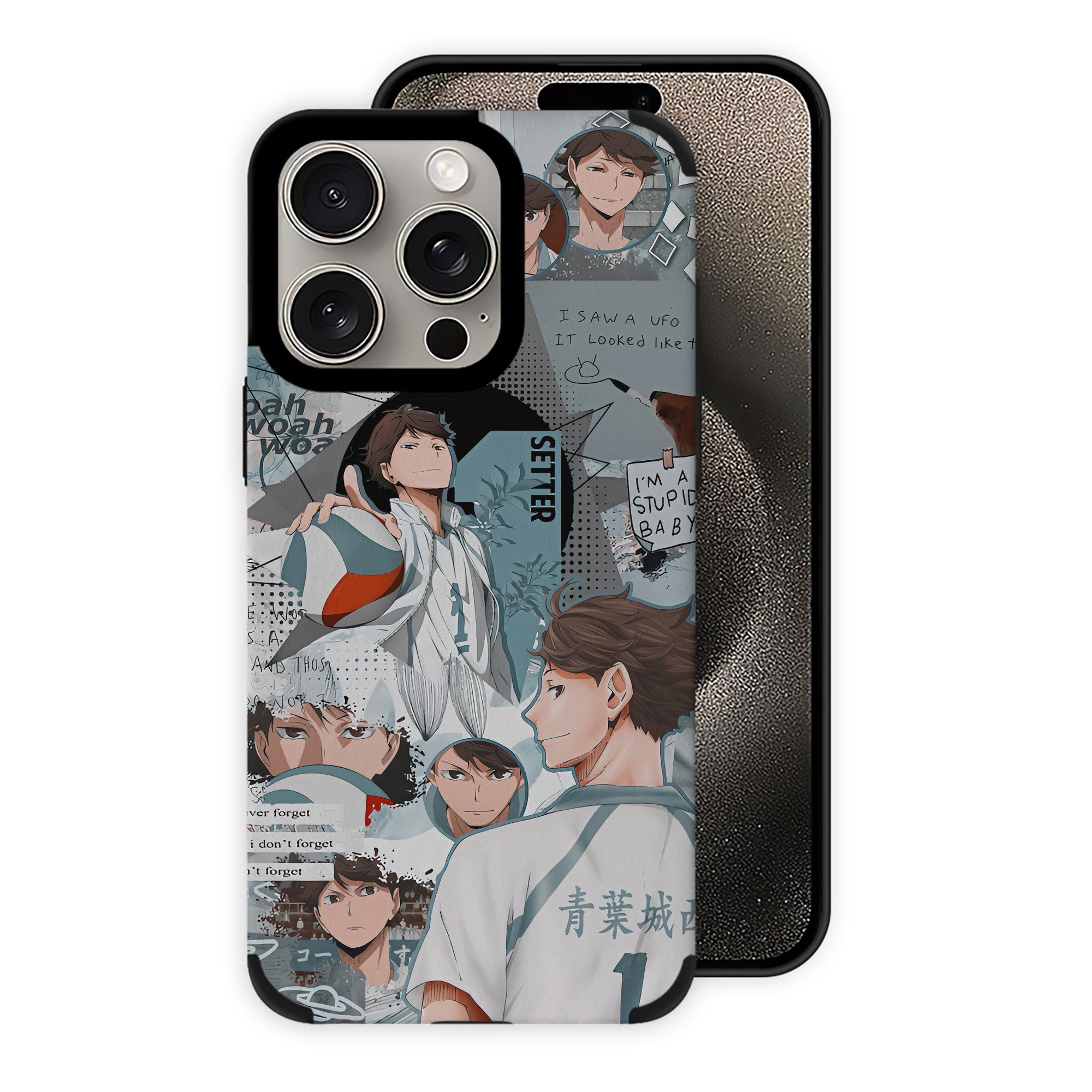 （画像用） ハイキュー!! Haikyu!! 【iPhone15ProMax対応】 PUレザー スマホケース 耐衝撃＆黄変防止