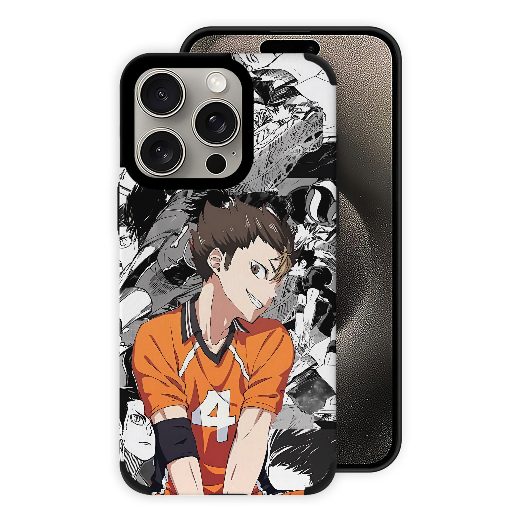（画像用） ハイキュー!! Haikyu!! 【iPhone15ProMax対応】 PUレザー スマホケース 耐衝撃＆黄変防止