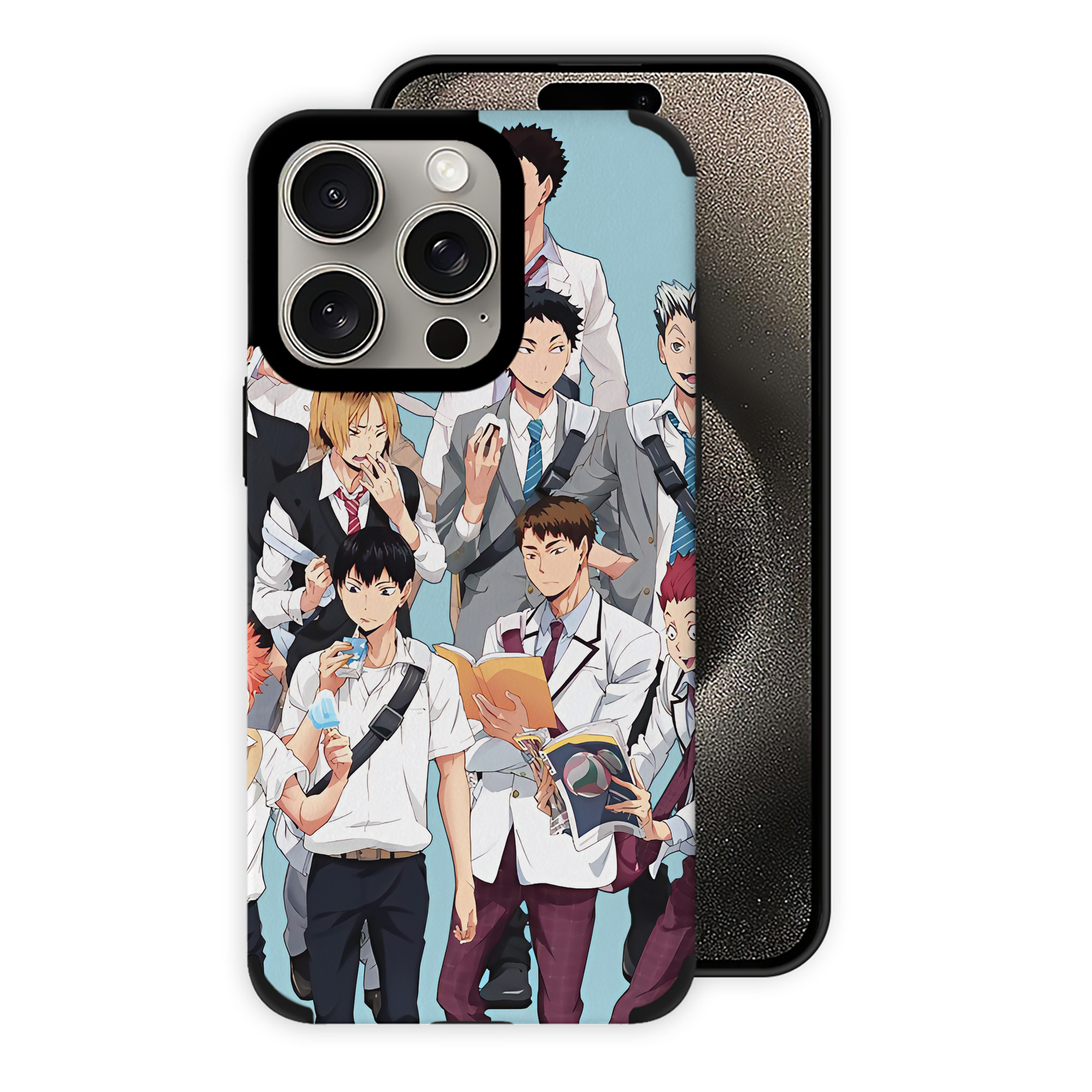 （画像用） ハイキュー!! Haikyu!! 【iPhone15ProMax対応】 PUレザー スマホケース 耐衝撃＆黄変防止