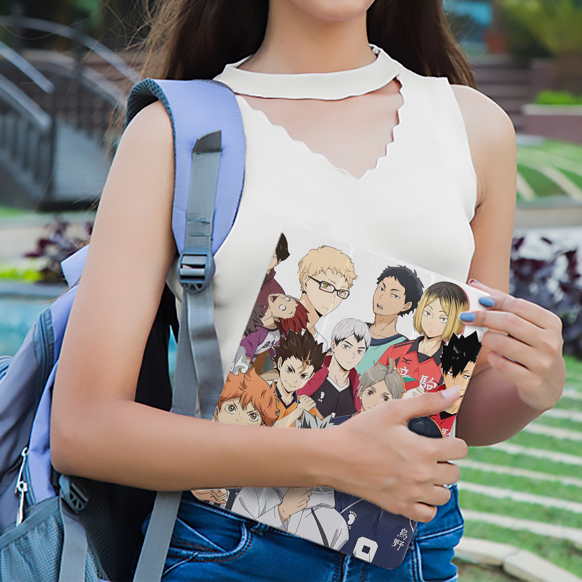 ハイキュー!! Haikyu!! IPad ケース ペン収納付き 三つ折りスタンド PUレザー×シリコン 対応機種9.5/10.5/10.9インチ