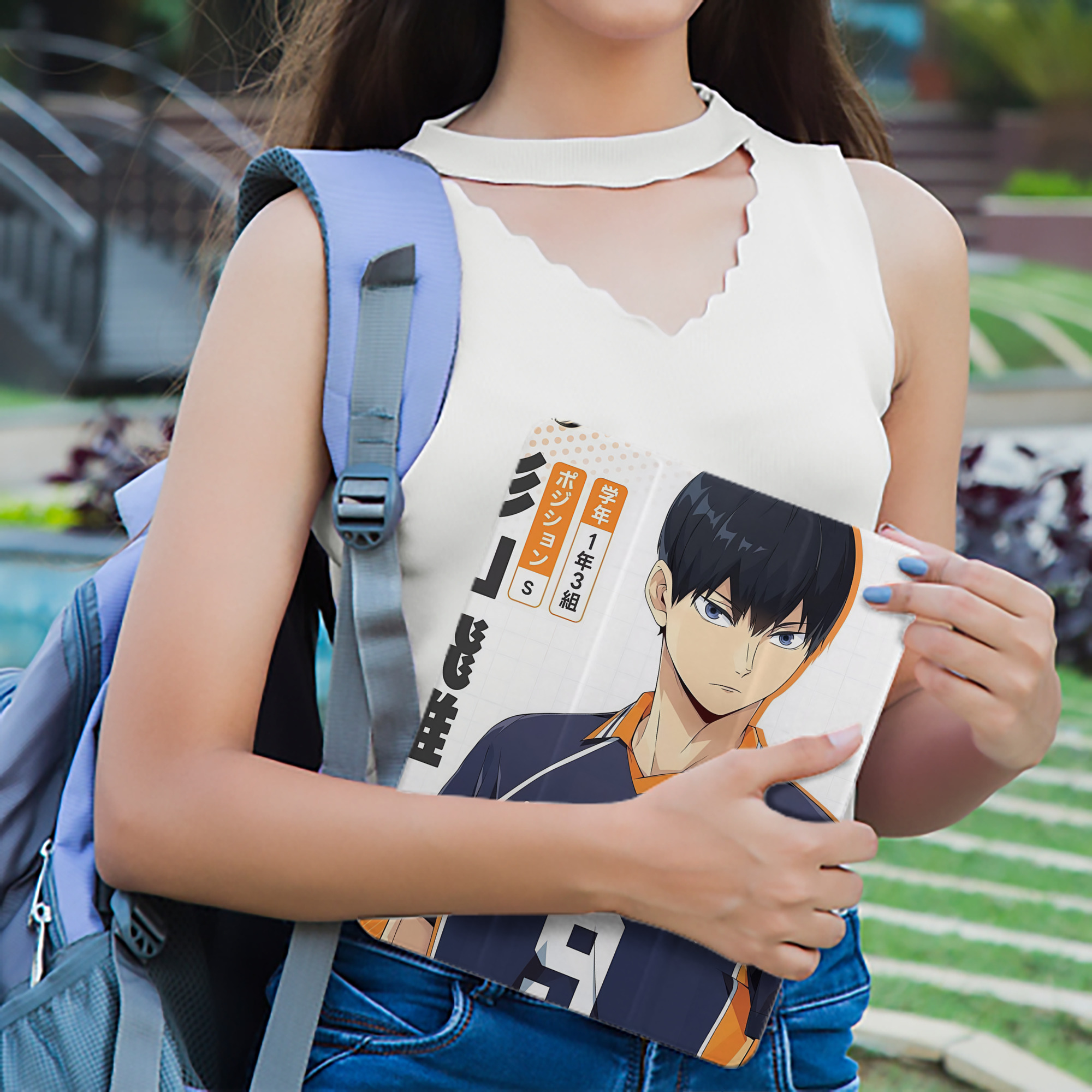 ハイキュー!! Haikyu!! IPad ケース ペン収納付き 三つ折りスタンド PUレザー×シリコン 対応機種9.5/10.5/10.9インチ