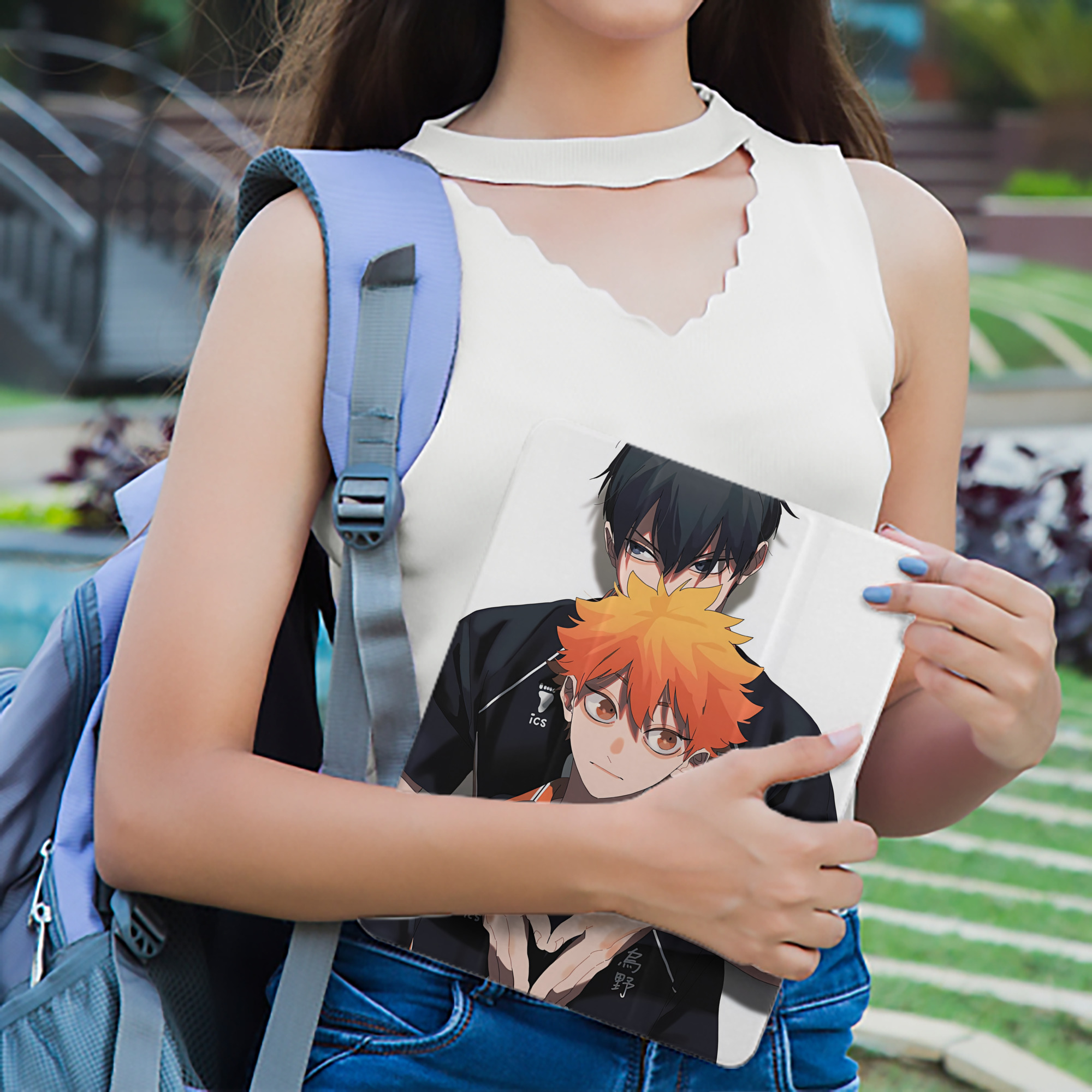 ハイキュー!! Haikyu!! IPad ケース ペン収納付き 三つ折りスタンド PUレザー×シリコン 対応機種9.5/10.5/10.9インチ