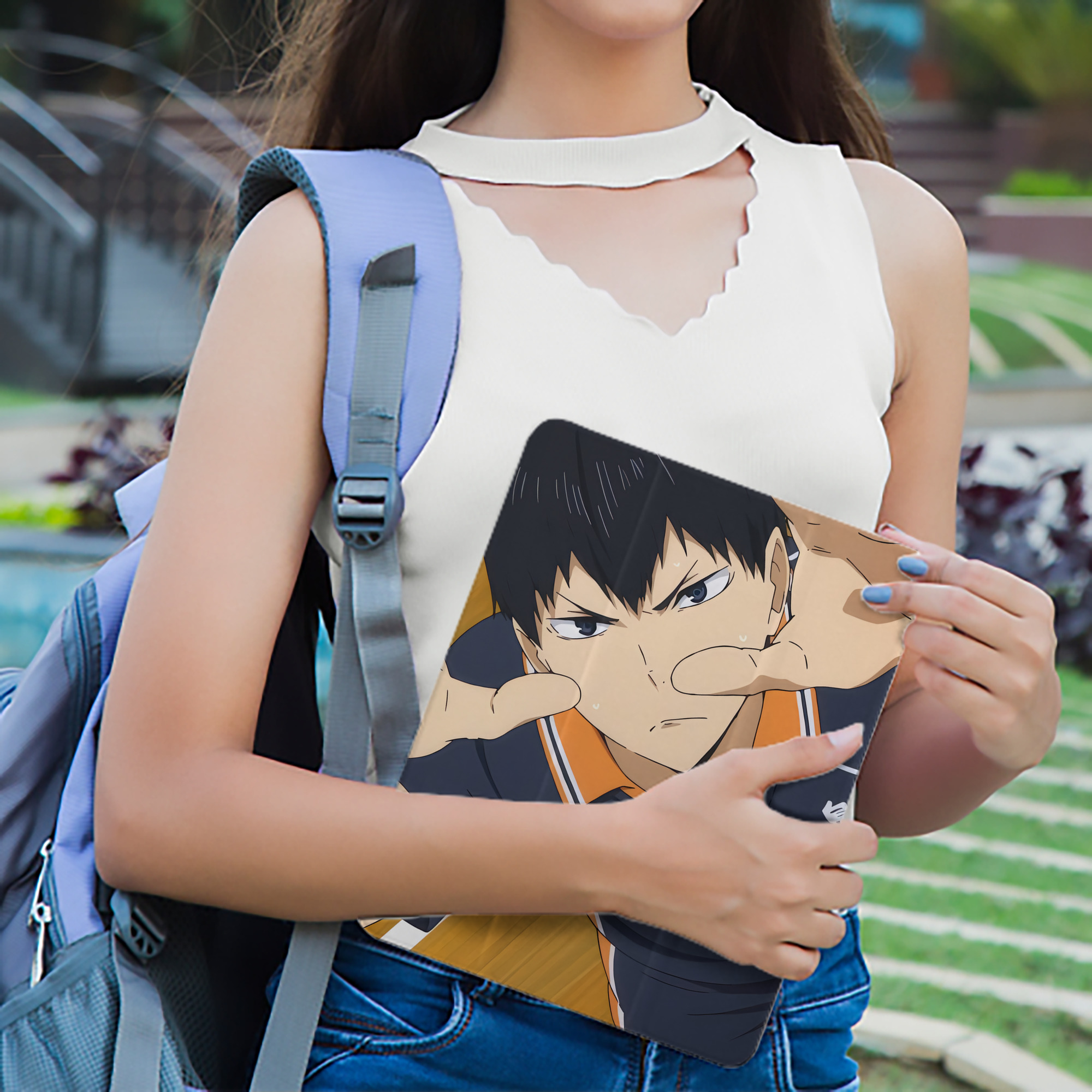 ハイキュー!! Haikyu!! IPad ケース ペン収納付き 三つ折りスタンド PUレザー×シリコン 対応機種9.5/10.5/10.9インチ
