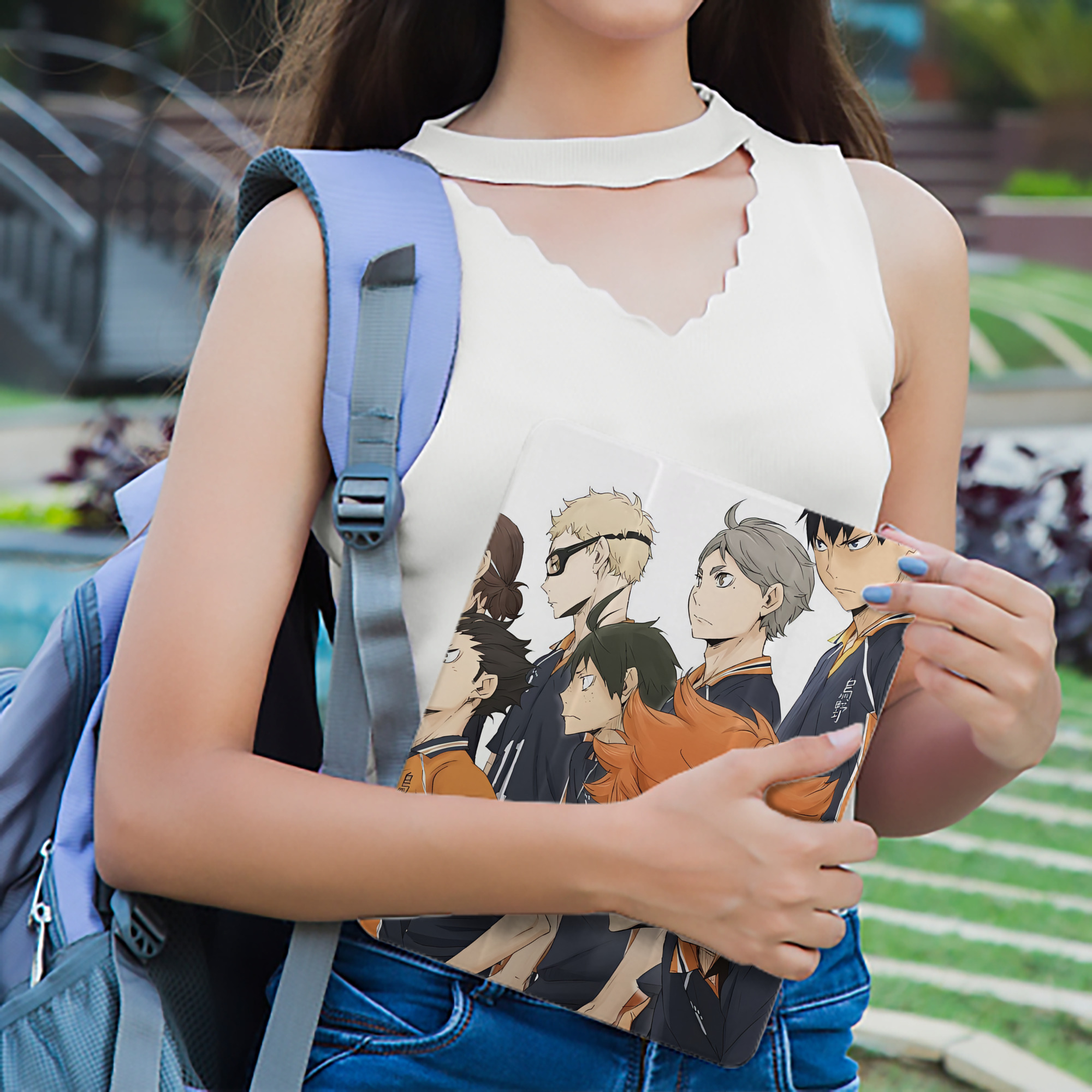 ハイキュー!! Haikyu!! IPad ケース ペン収納付き 三つ折りスタンド PUレザー×シリコン 対応機種9.5/10.5/10.9インチ