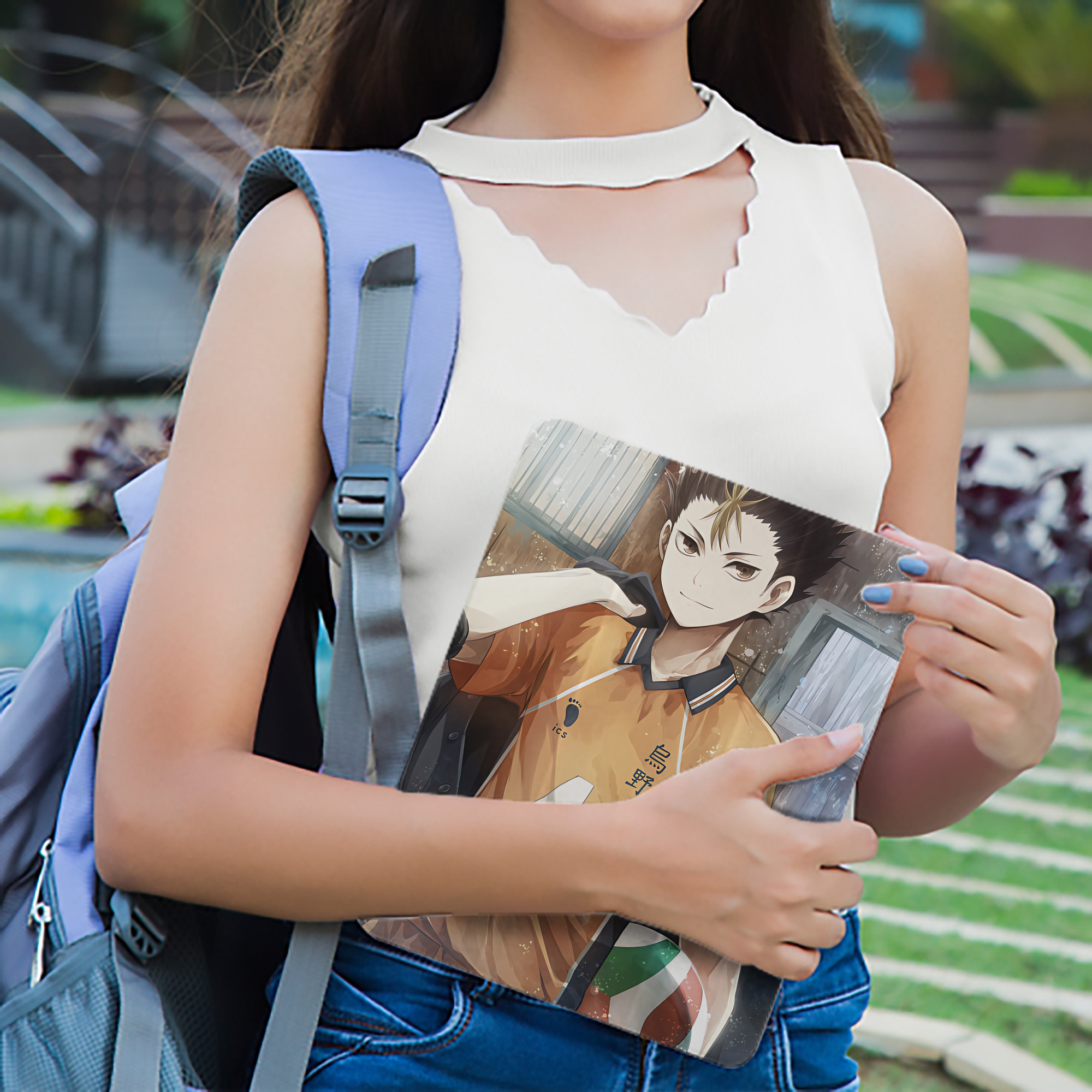 ハイキュー!! Haikyu!! IPad ケース ペン収納付き 三つ折りスタンド PUレザー×シリコン 対応機種9.5/10.5/10.9インチ