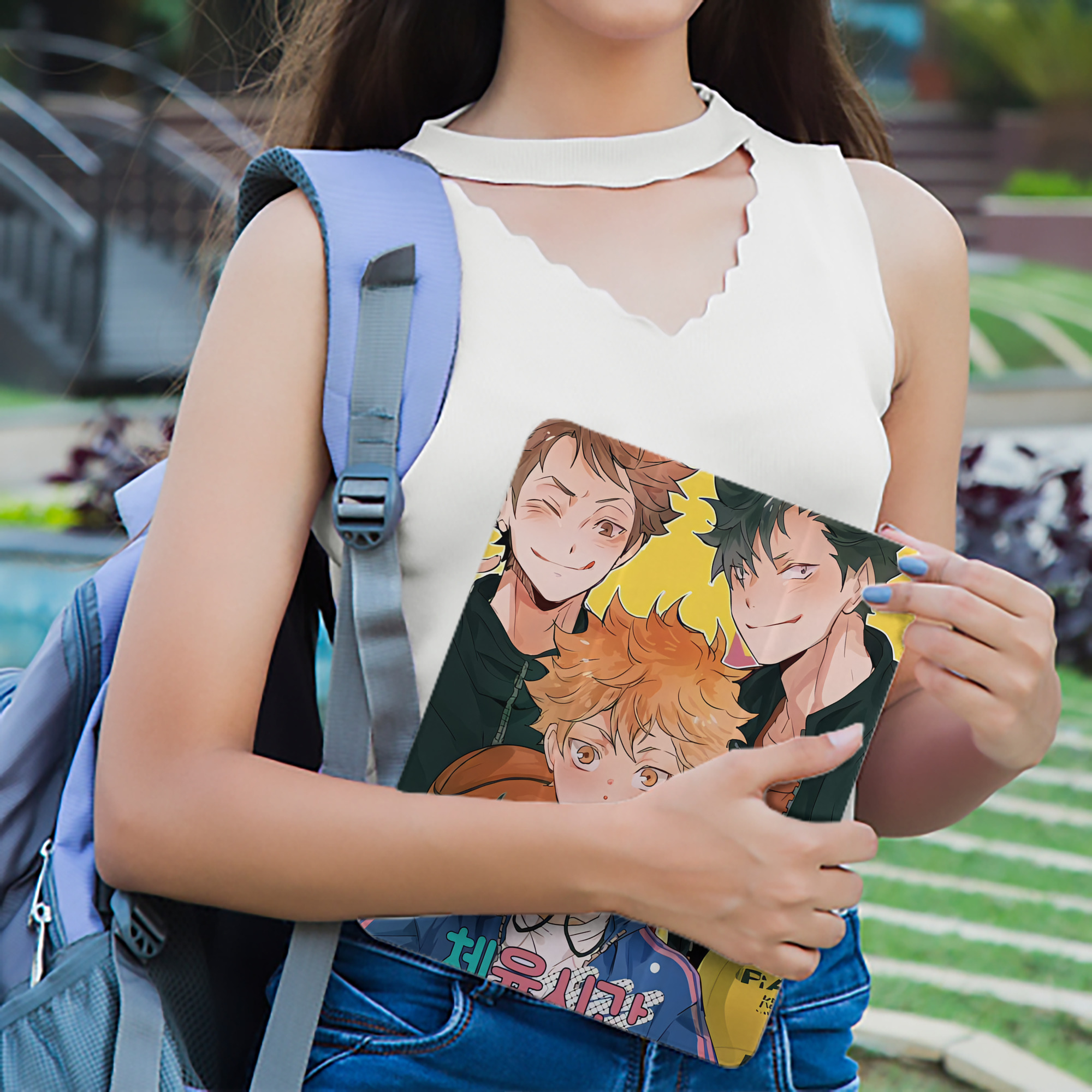 ハイキュー!! Haikyu!! IPad ケース ペン収納付き 三つ折りスタンド PUレザー×シリコン 対応機種9.5/10.5/10.9インチ
