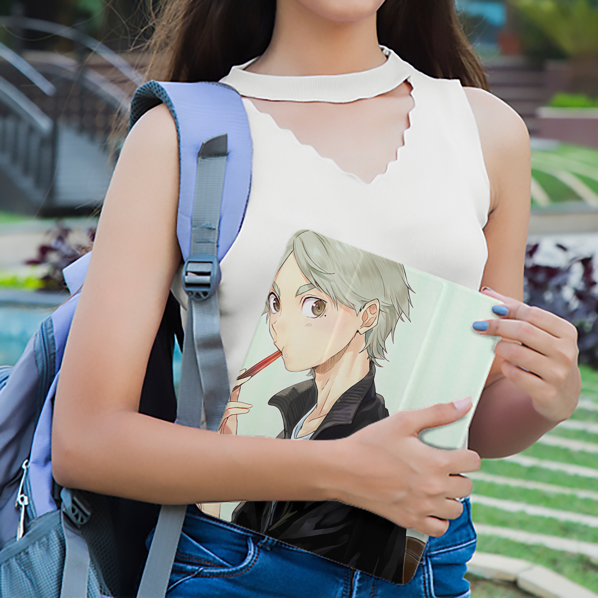 ハイキュー!! Haikyu!! IPad ケース ペン収納付き 三つ折りスタンド PUレザー×シリコン 対応機種9.5/10.5/10.9インチ