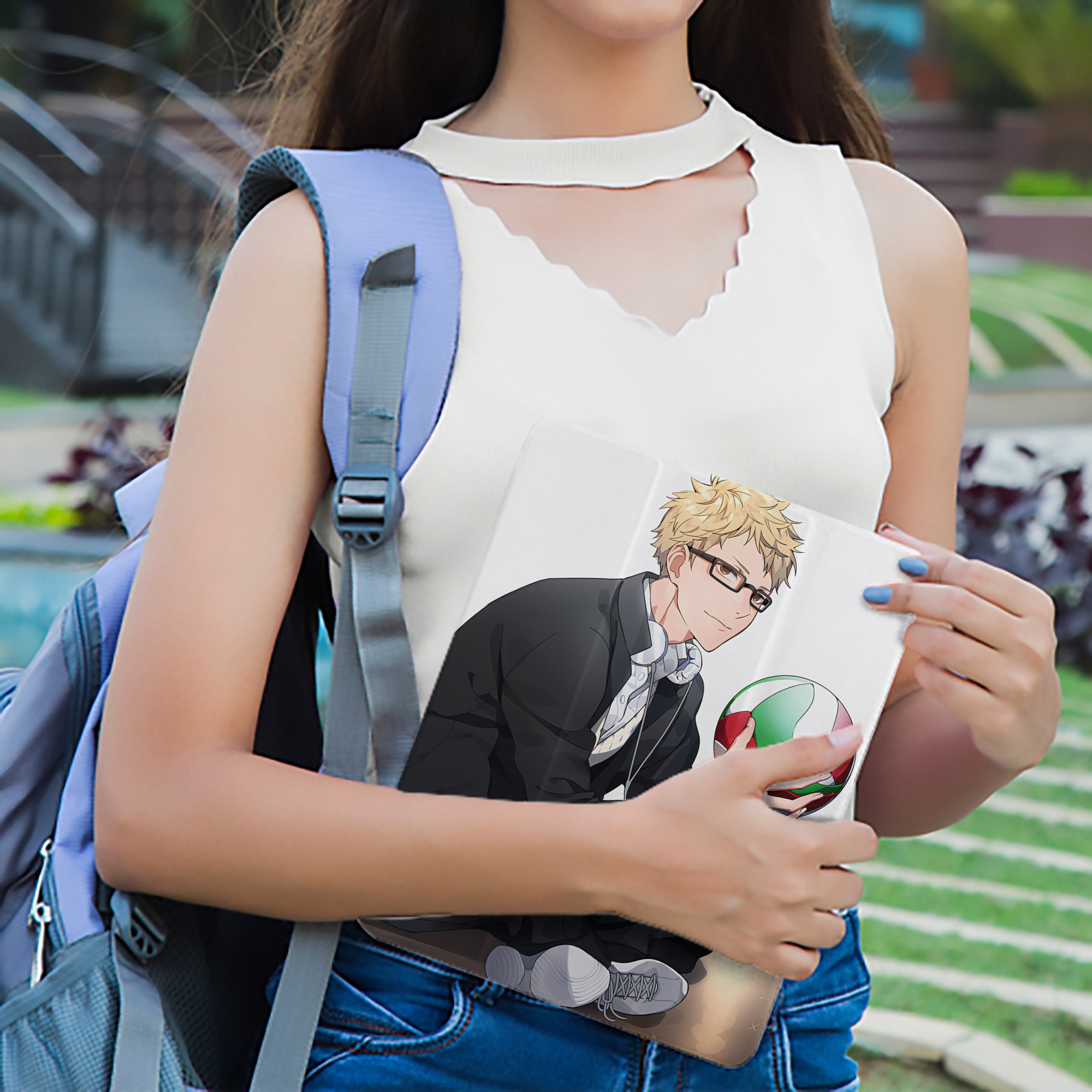 ハイキュー!! Haikyu!! IPad ケース ペン収納付き 三つ折りスタンド PUレザー×シリコン 対応機種9.5/10.5/10.9インチ