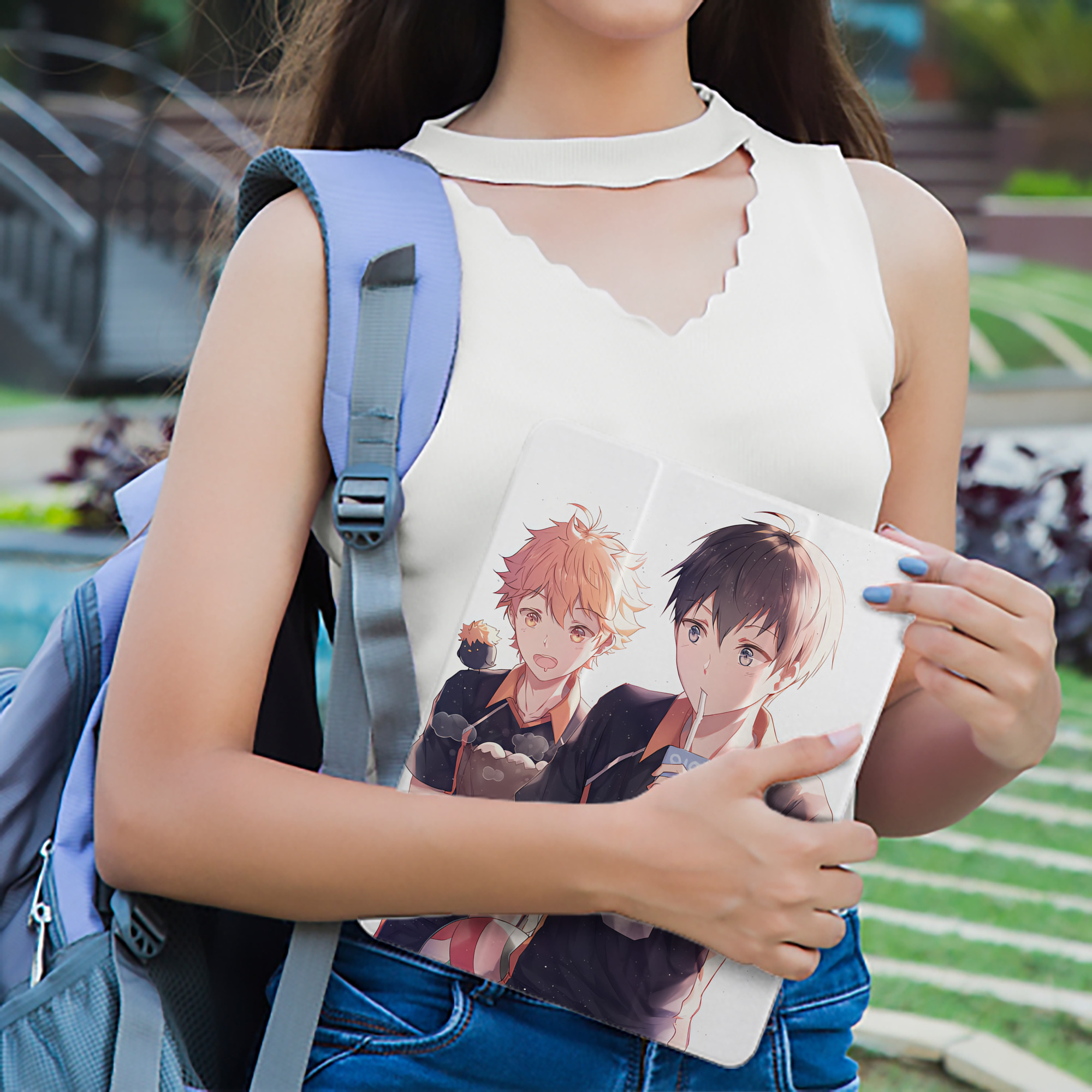 ハイキュー!! Haikyu!! IPad ケース ペン収納付き 三つ折りスタンド PUレザー×シリコン 対応機種9.5/10.5/10.9インチ