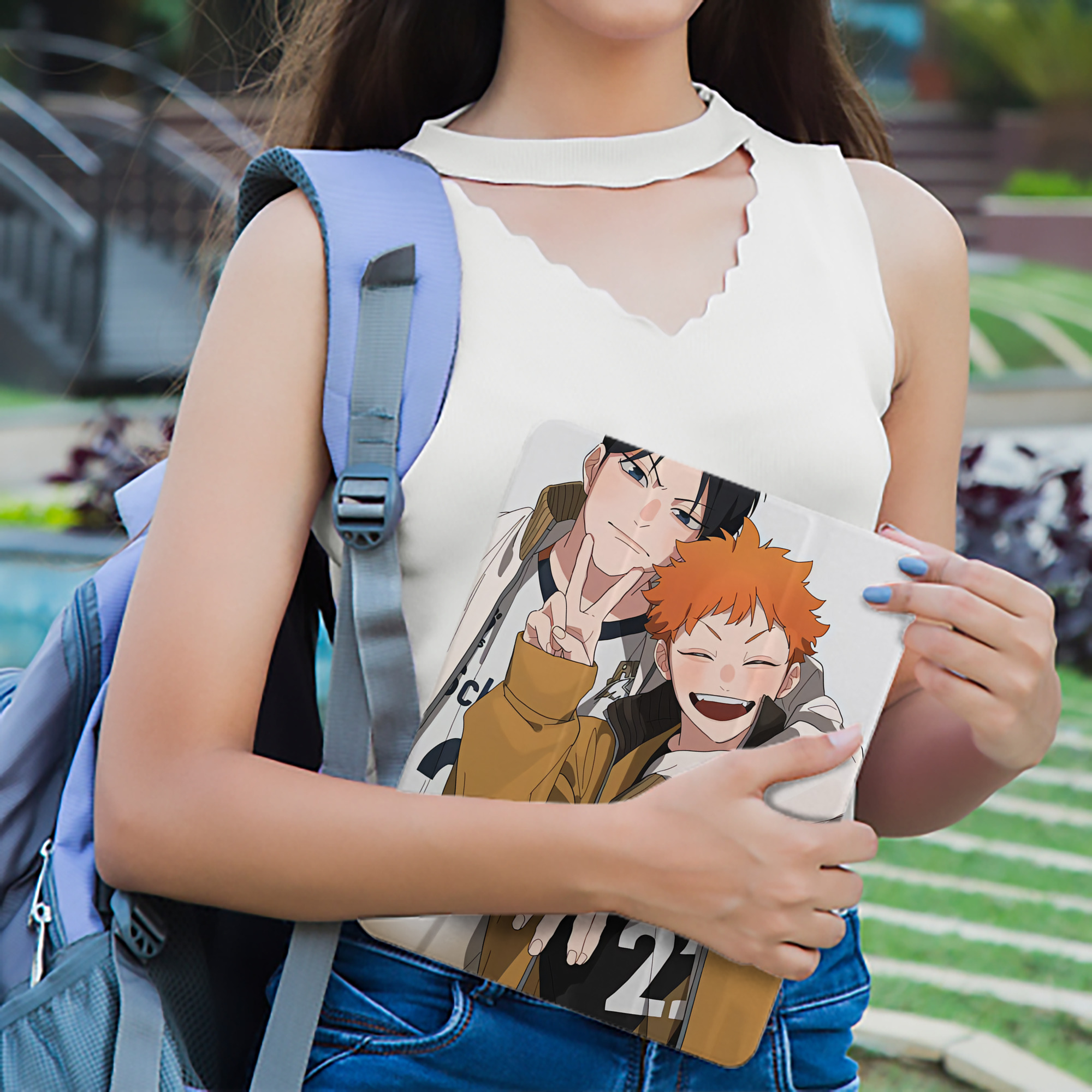 ハイキュー!! Haikyu!! IPad ケース ペン収納付き 三つ折りスタンド PUレザー×シリコン 対応機種9.5/10.5/10.9インチ