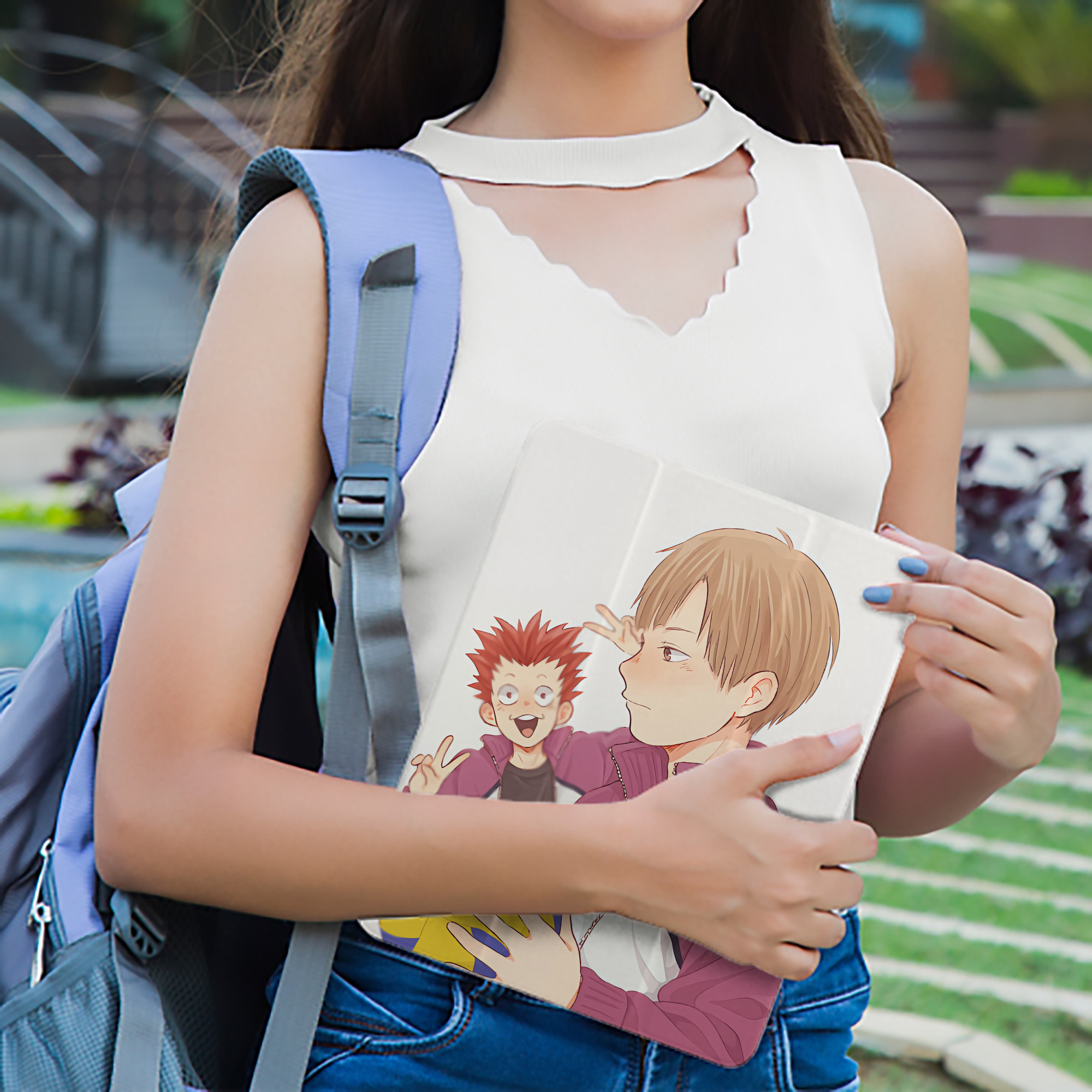 ハイキュー!! Haikyu!! IPad ケース ペン収納付き 三つ折りスタンド PUレザー×シリコン 対応機種9.5/10.5/10.9インチ
