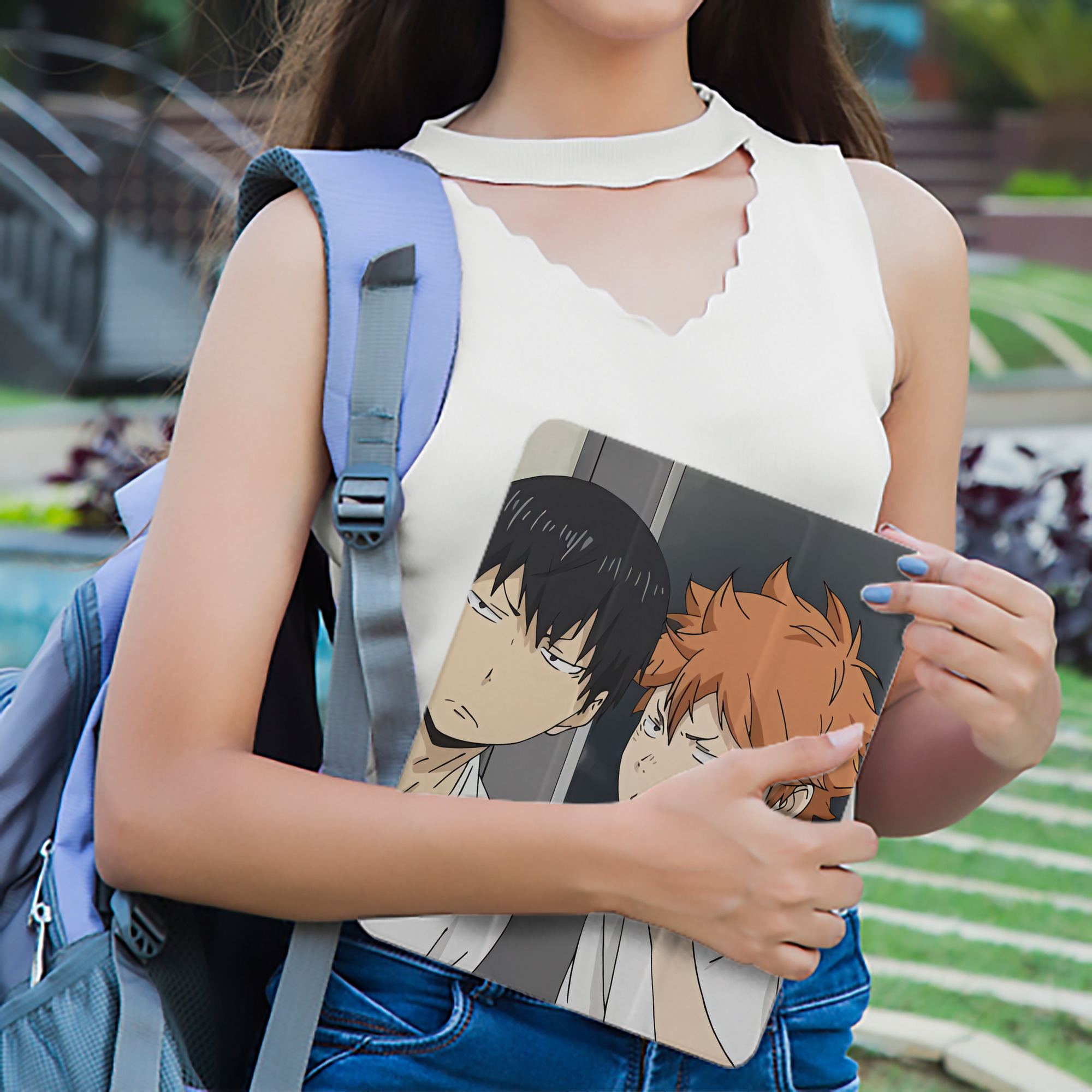 ハイキュー!! Haikyu!! IPad ケース ペン収納付き 三つ折りスタンド PUレザー×シリコン 対応機種9.5/10.5/10.9インチ