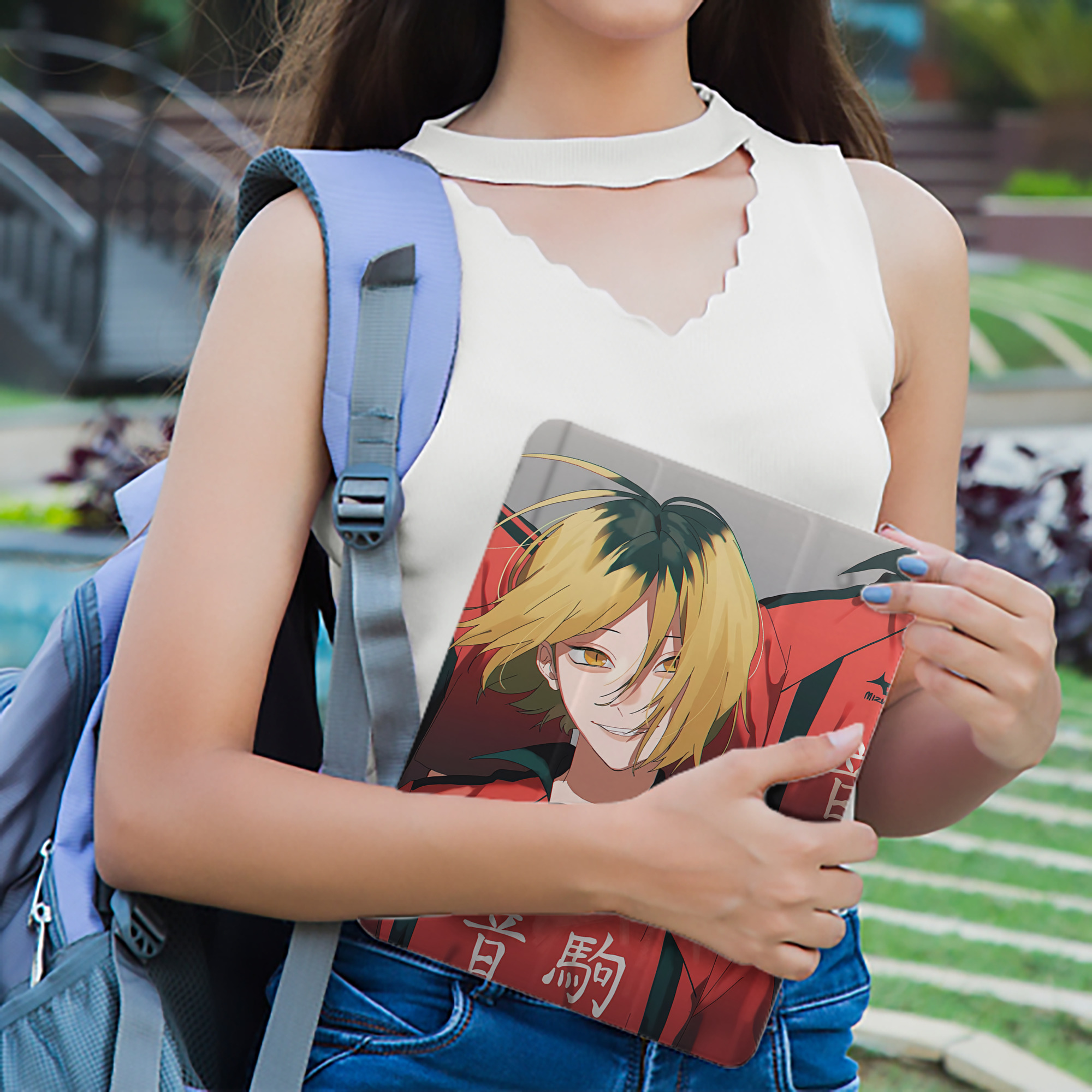 ハイキュー!! Haikyu!! IPad ケース ペン収納付き 三つ折りスタンド PUレザー×シリコン 対応機種9.5/10.5/10.9インチ