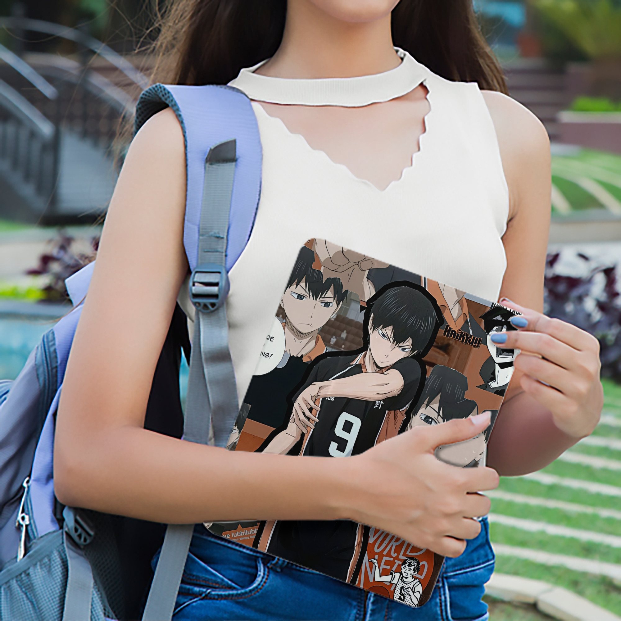 ハイキュー!! Haikyu!! IPad ケース ペン収納付き 三つ折りスタンド PUレザー×シリコン 対応機種9.5/10.5/10.9インチ