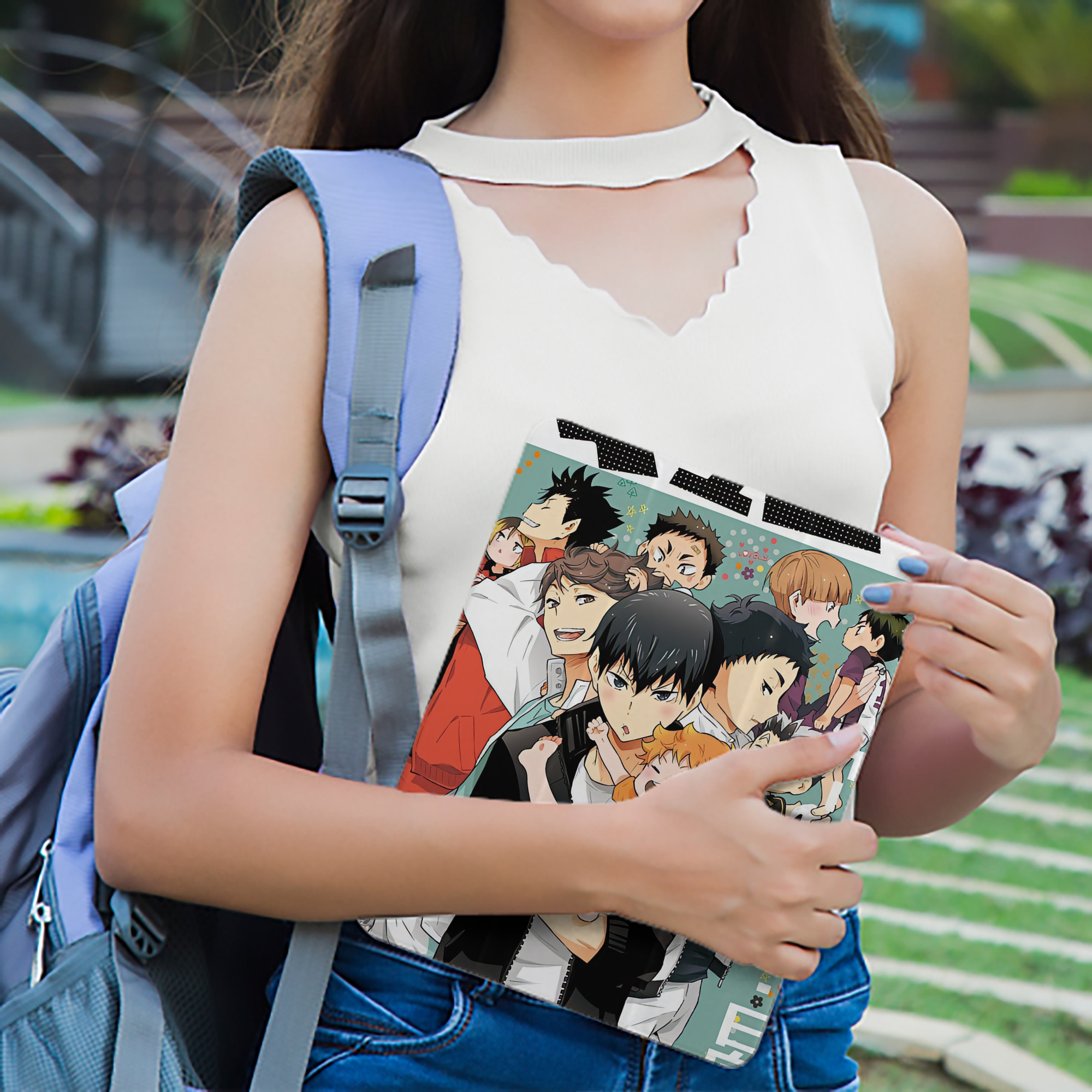 ハイキュー!! Haikyu!! IPad ケース ペン収納付き 三つ折りスタンド PUレザー×シリコン 対応機種9.5/10.5/10.9インチ