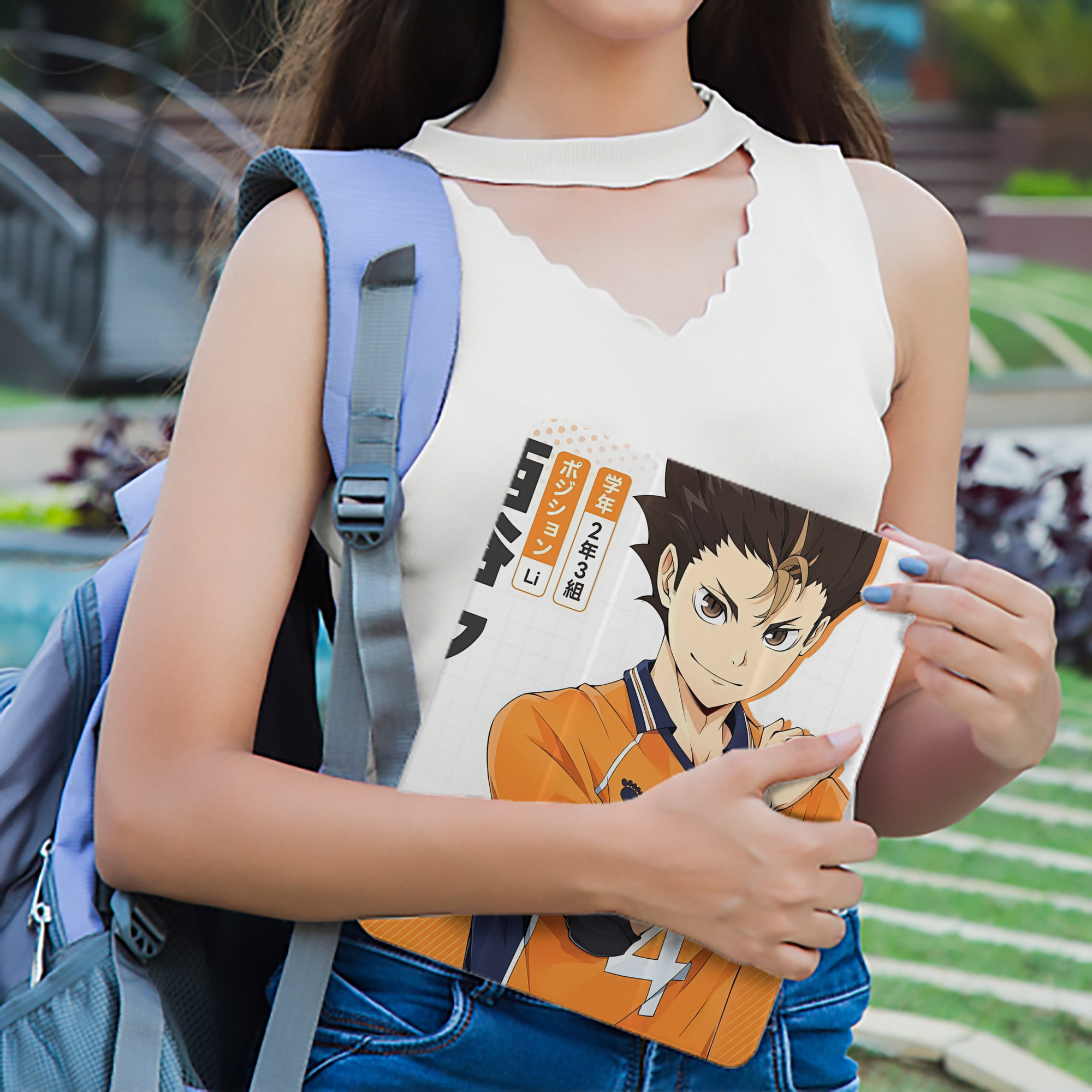 ハイキュー!! Haikyu!! IPad ケース ペン収納付き 三つ折りスタンド PUレザー×シリコン 対応機種9.5/10.5/10.9インチ
