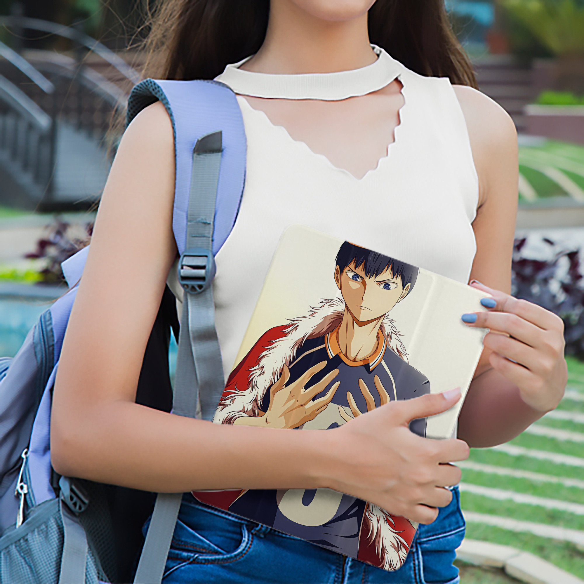 ハイキュー!! Haikyu!! IPad ケース ペン収納付き 三つ折りスタンド PUレザー×シリコン 対応機種9.5/10.5/10.9インチ