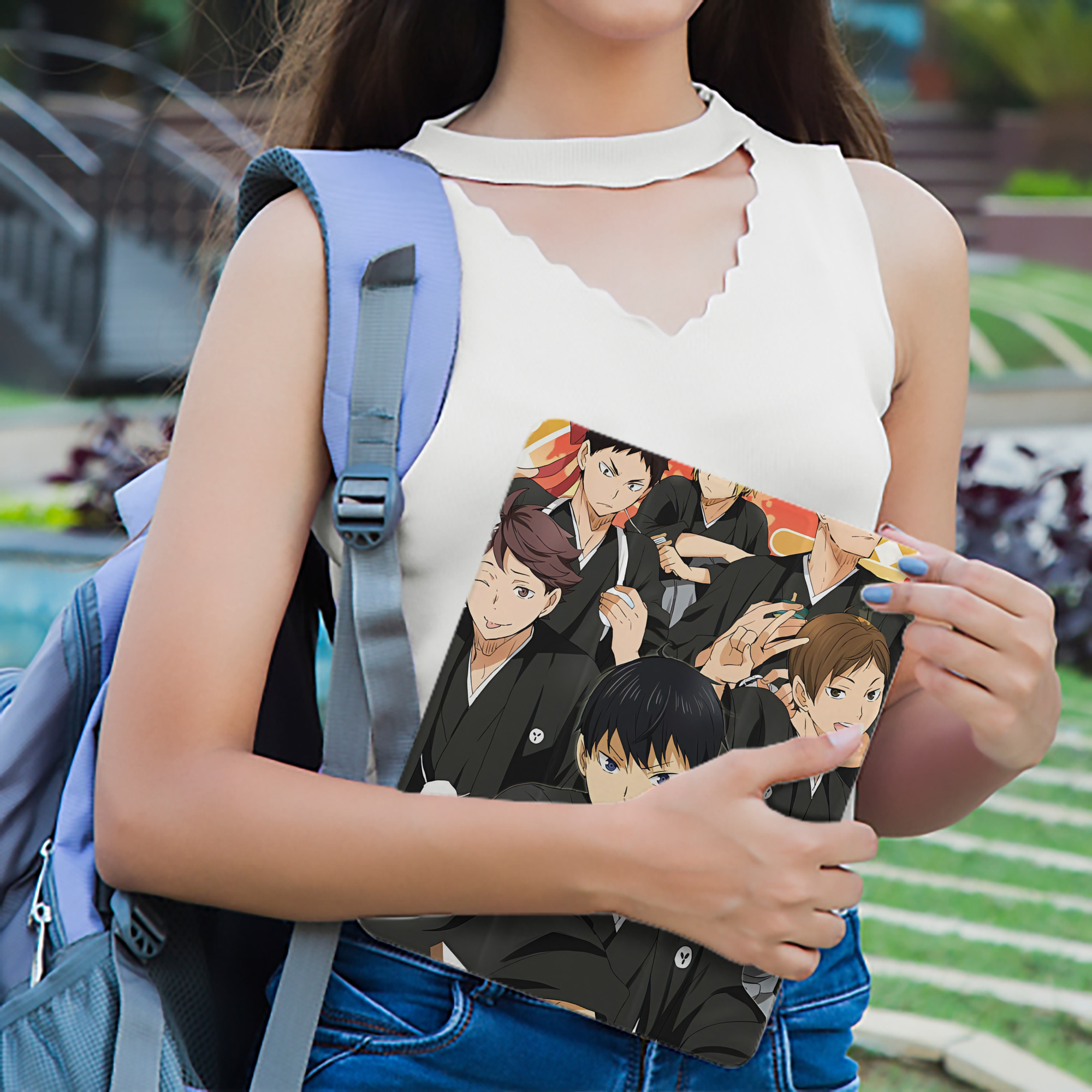 ハイキュー!! Haikyu!! IPad ケース ペン収納付き 三つ折りスタンド PUレザー×シリコン 対応機種9.5/10.5/10.9インチ