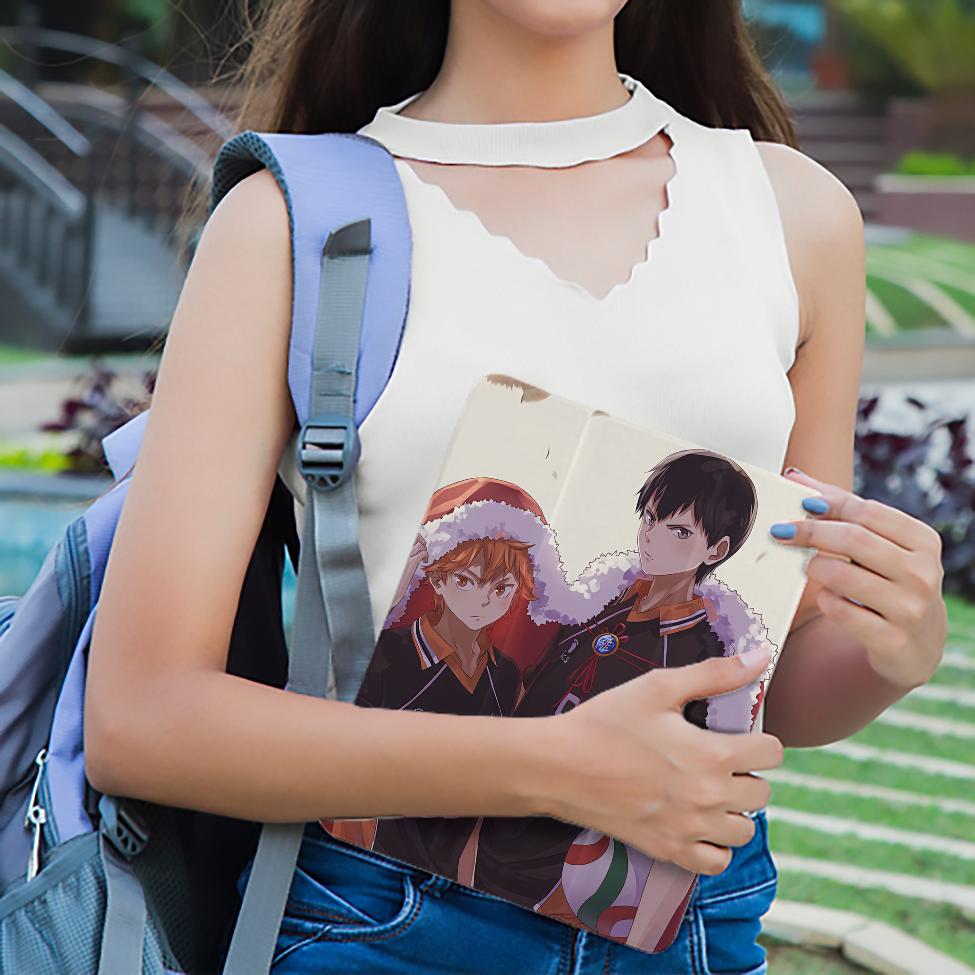 ハイキュー!! Haikyu!! IPad ケース ペン収納付き 三つ折りスタンド PUレザー×シリコン 対応機種9.5/10.5/10.9インチ