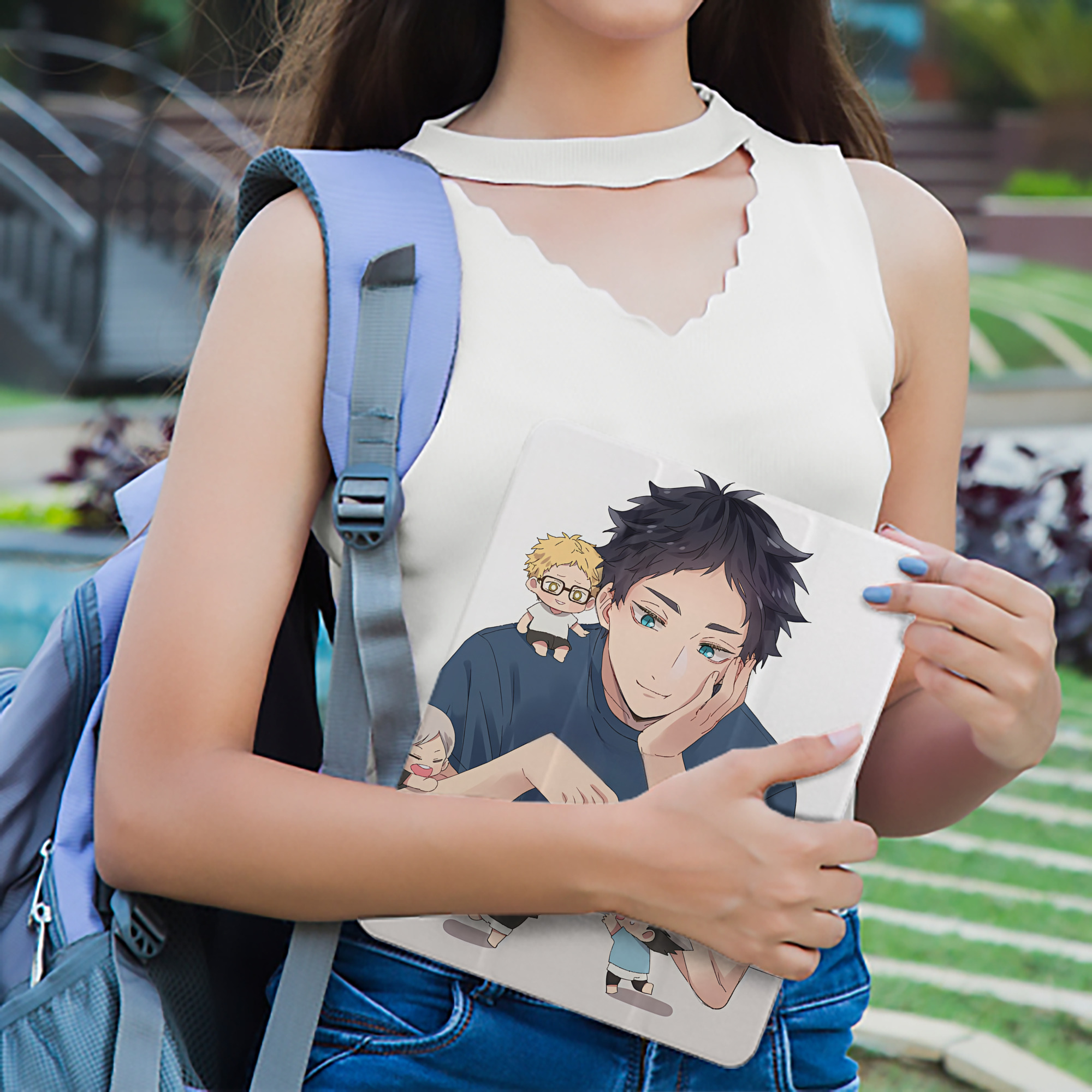 ハイキュー!! Haikyu!! IPad ケース ペン収納付き 三つ折りスタンド PUレザー×シリコン 対応機種9.5/10.5/10.9インチ