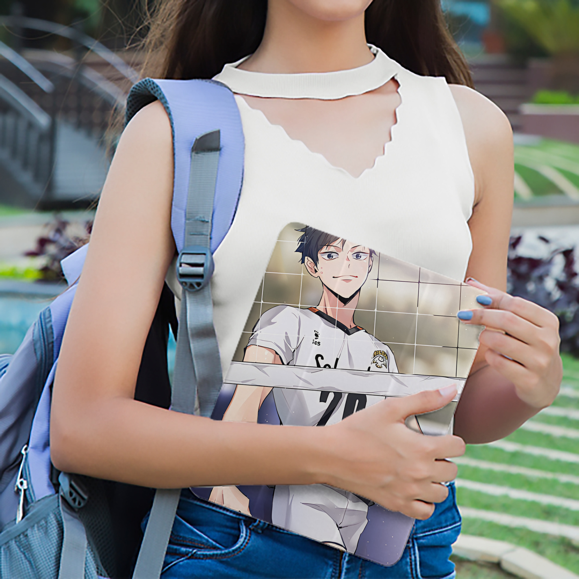 ハイキュー!! Haikyu!! IPad ケース ペン収納付き 三つ折りスタンド PUレザー×シリコン 対応機種9.5/10.5/10.9インチ