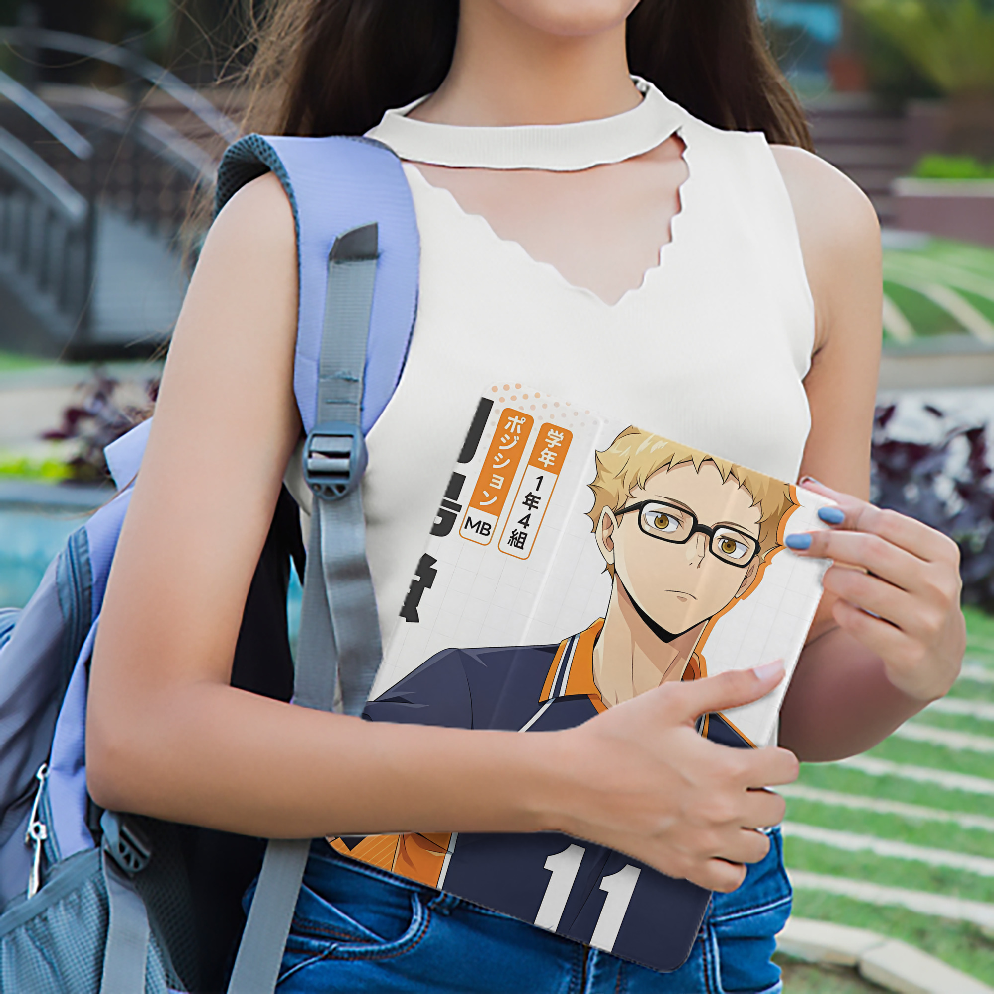 ハイキュー!! Haikyu!! IPad ケース ペン収納付き 三つ折りスタンド PUレザー×シリコン 対応機種9.5/10.5/10.9インチ