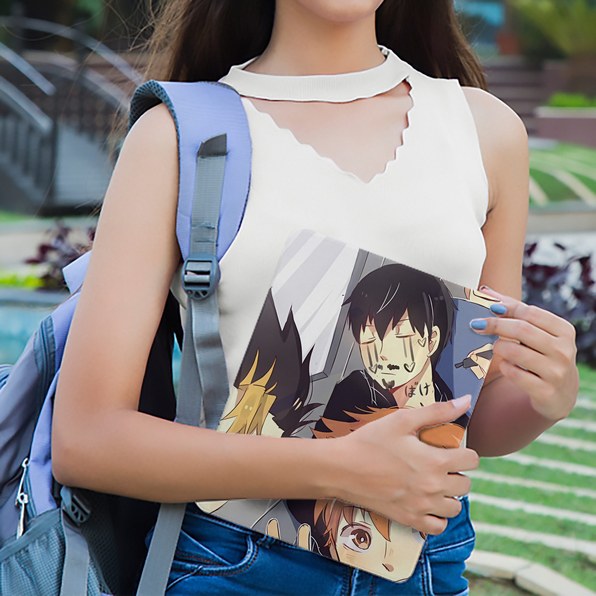 ハイキュー!! Haikyu!! IPad ケース ペン収納付き 三つ折りスタンド PUレザー×シリコン 対応機種9.5/10.5/10.9インチ