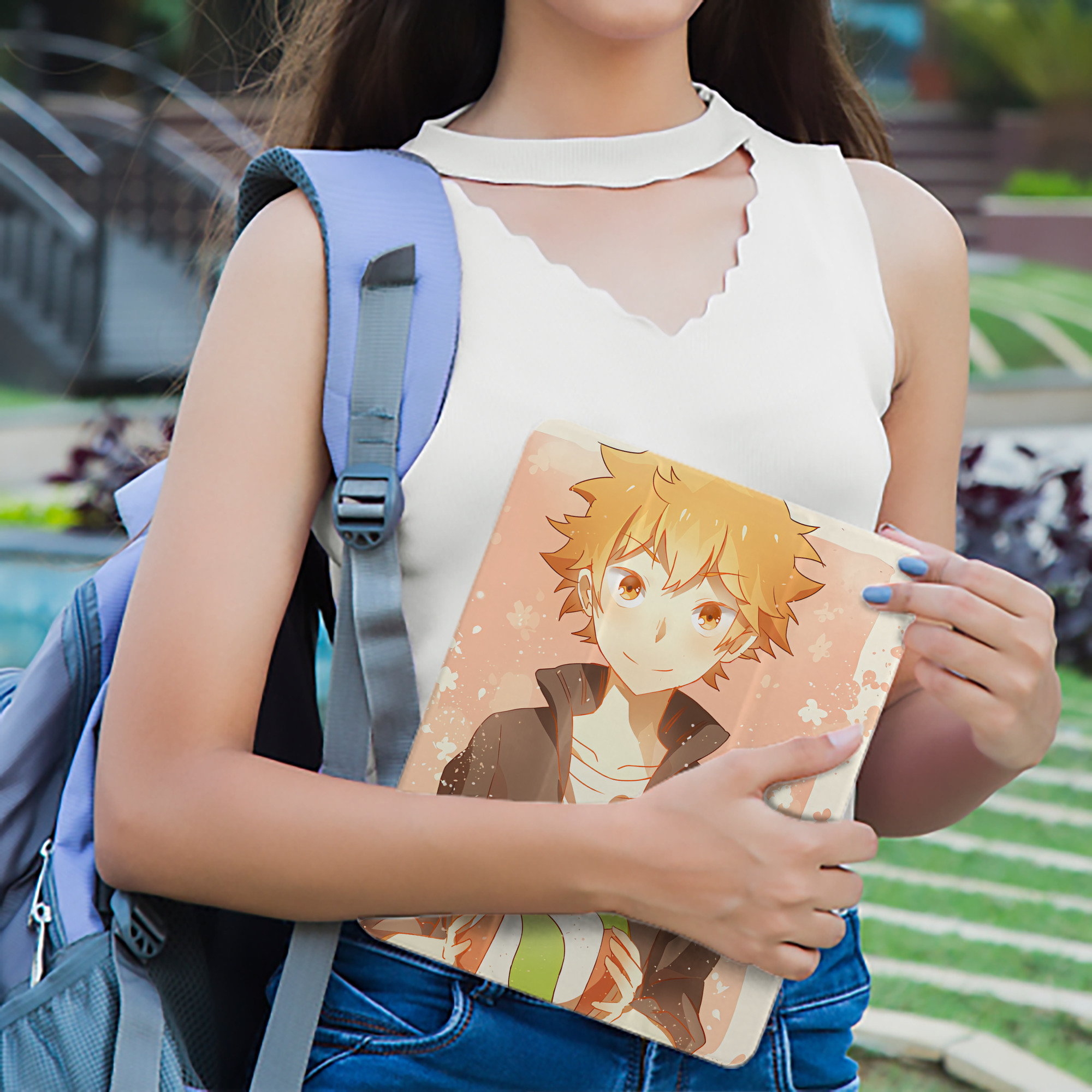 ハイキュー!! Haikyu!! IPad ケース ペン収納付き 三つ折りスタンド PUレザー×シリコン 対応機種9.5/10.5/10.9インチ