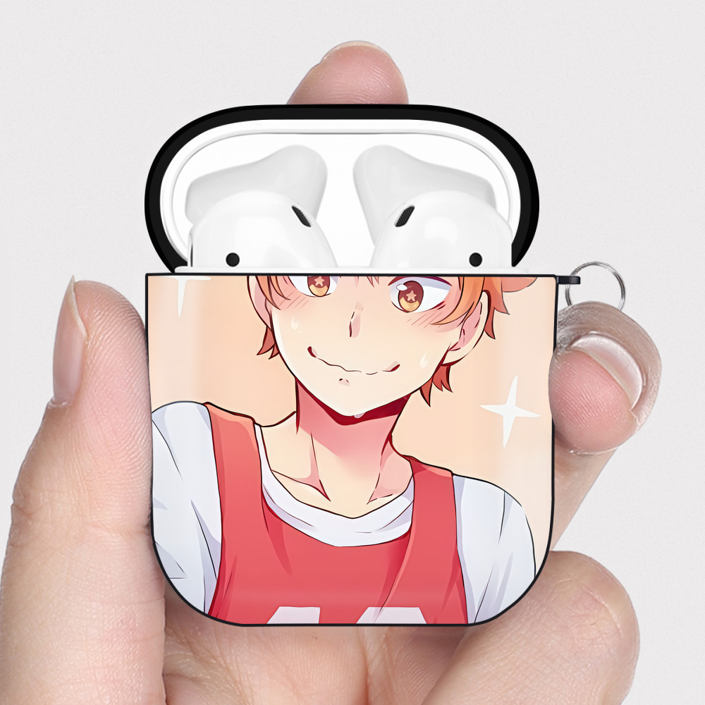 （画像用） ハイキュー!! Haikyu!! AirPods 第2世代保護ケース ハードシェル ブラック 耐衝撃・防指紋・カラビナ付き