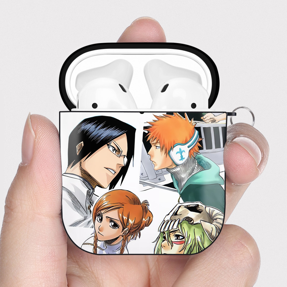（画像用） ハイキュー!! Haikyu!! AirPods 第2世代保護ケース ハードシェル ブラック 耐衝撃・防指紋・カラビナ付き