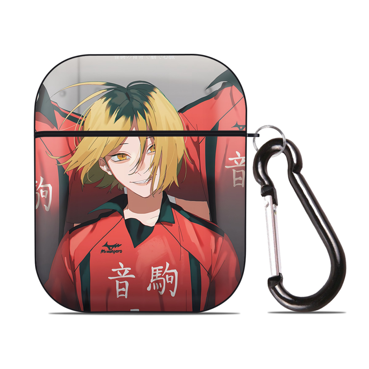 （画像用） ハイキュー!! Haikyu!! AirPods 第2世代保護ケース ハードシェル ブラック 耐衝撃・防指紋・カラビナ付き