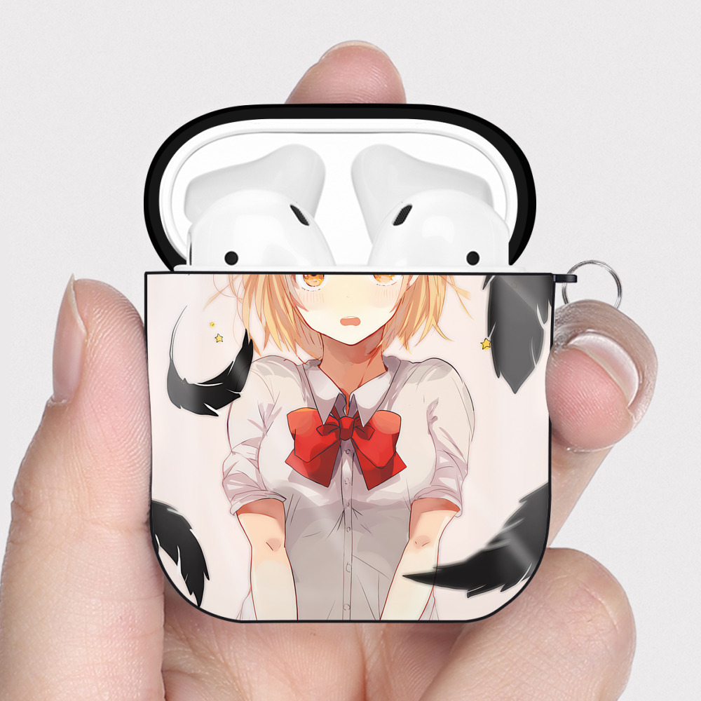 （画像用） ハイキュー!! Haikyu!! AirPods 第2世代保護ケース ハードシェル ブラック 耐衝撃・防指紋・カラビナ付き