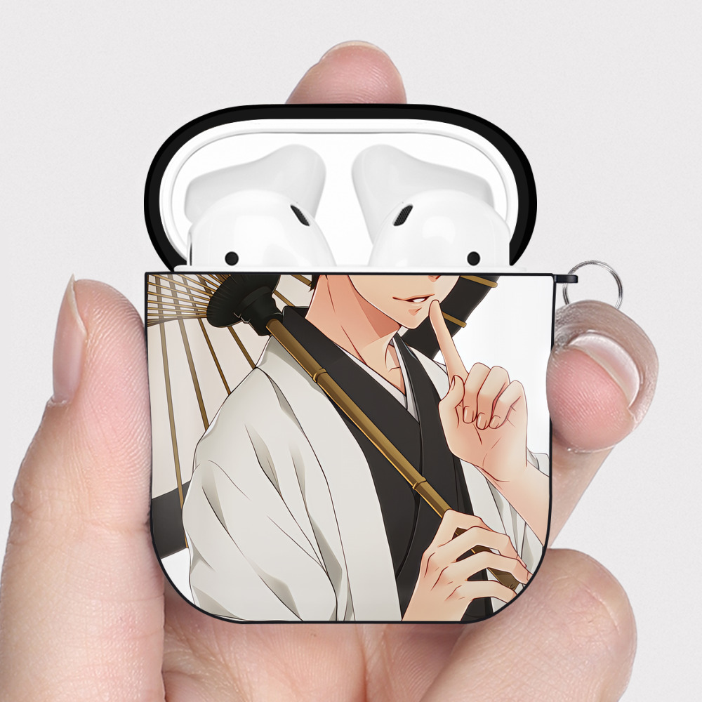 （画像用） ハイキュー!! Haikyu!! AirPods 第2世代保護ケース ハードシェル ブラック 耐衝撃・防指紋・カラビナ付き