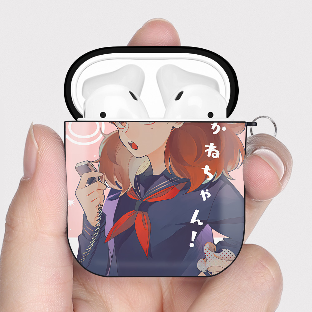 （画像用） ハイキュー!! Haikyu!! AirPods 第2世代保護ケース ハードシェル ブラック 耐衝撃・防指紋・カラビナ付き