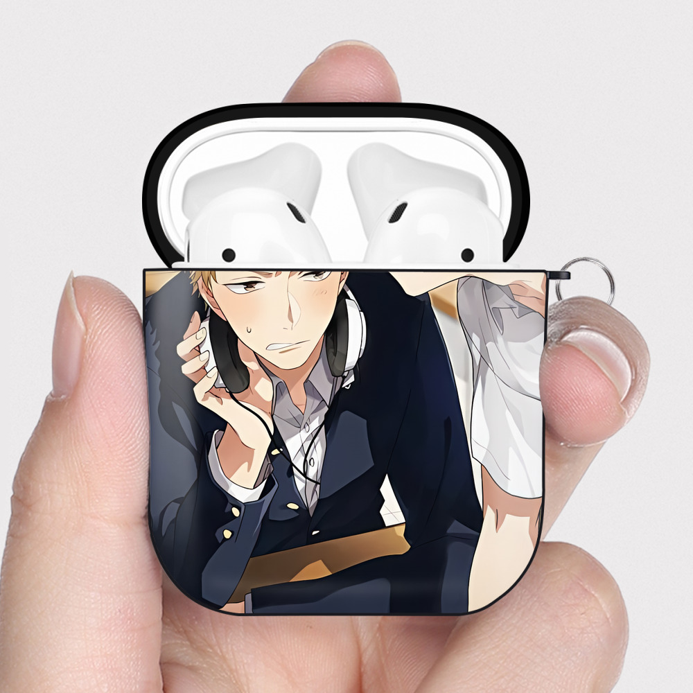 （画像用） ハイキュー!! Haikyu!! AirPods 第2世代保護ケース ハードシェル ブラック 耐衝撃・防指紋・カラビナ付き