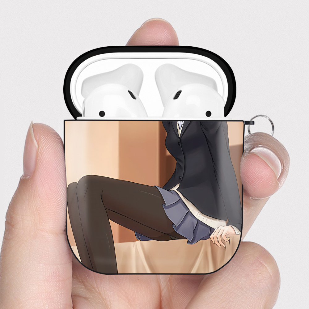（画像用） ハイキュー!! Haikyu!! AirPods 第2世代保護ケース ハードシェル ブラック 耐衝撃・防指紋・カラビナ付き