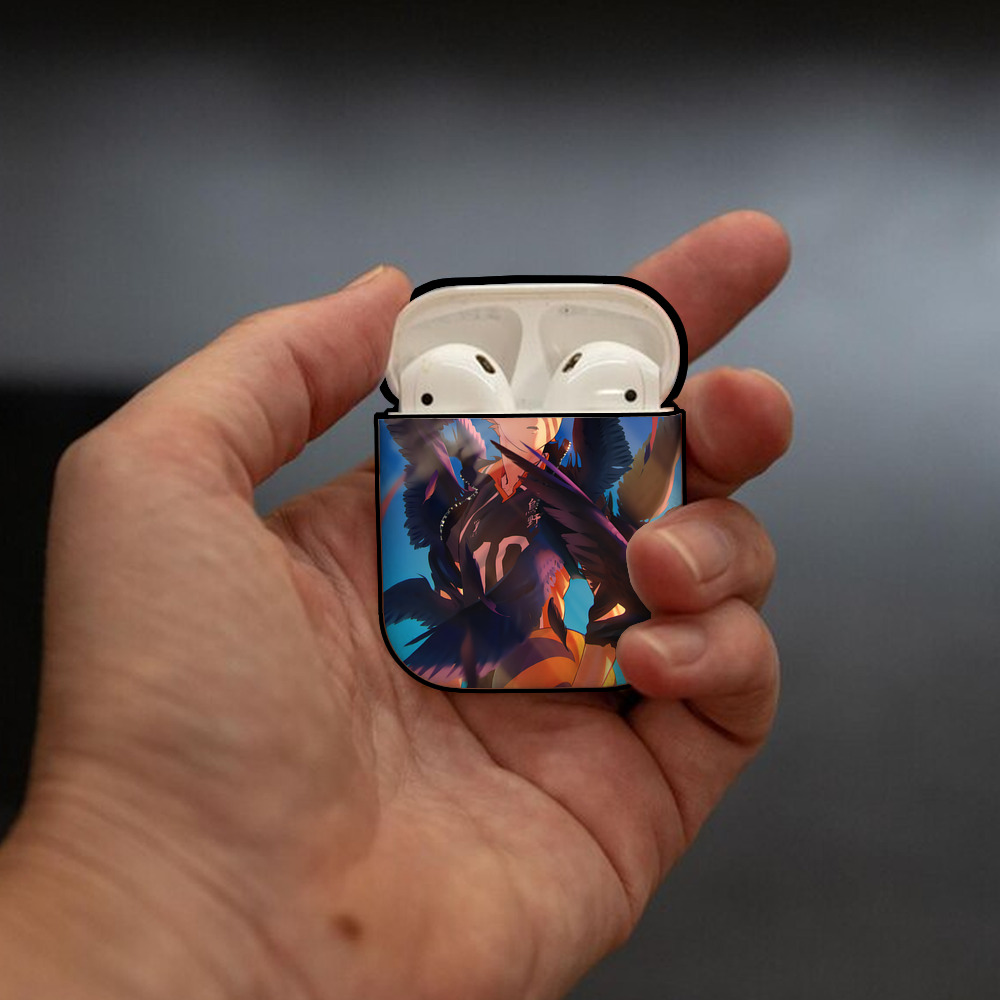 ハイキュー!! Haikyu!! AirPods 第2世代保護ケース ハードシェル ブラック 耐衝撃・防指紋・カラビナ付き