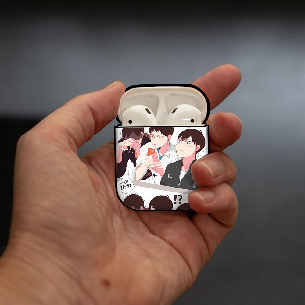 ハイキュー!! Haikyu!! AirPods 第2世代保護ケース ハードシェル ブラック 耐衝撃・防指紋・カラビナ付き