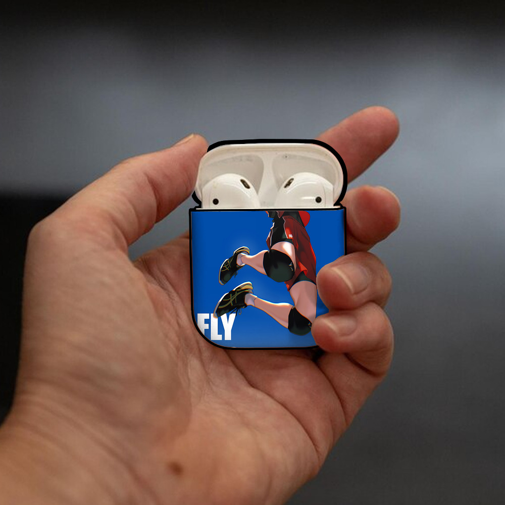 ハイキュー!! Haikyu!! AirPods 第2世代保護ケース ハードシェル ブラック 耐衝撃・防指紋・カラビナ付き