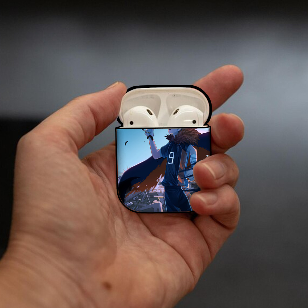 ハイキュー!! Haikyu!! AirPods 第2世代保護ケース ハードシェル ブラック 耐衝撃・防指紋・カラビナ付き