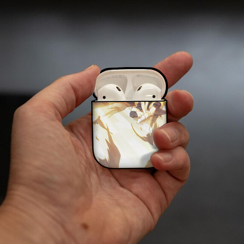 ハイキュー!! Haikyu!! AirPods 第2世代保護ケース ハードシェル ブラック 耐衝撃・防指紋・カラビナ付き