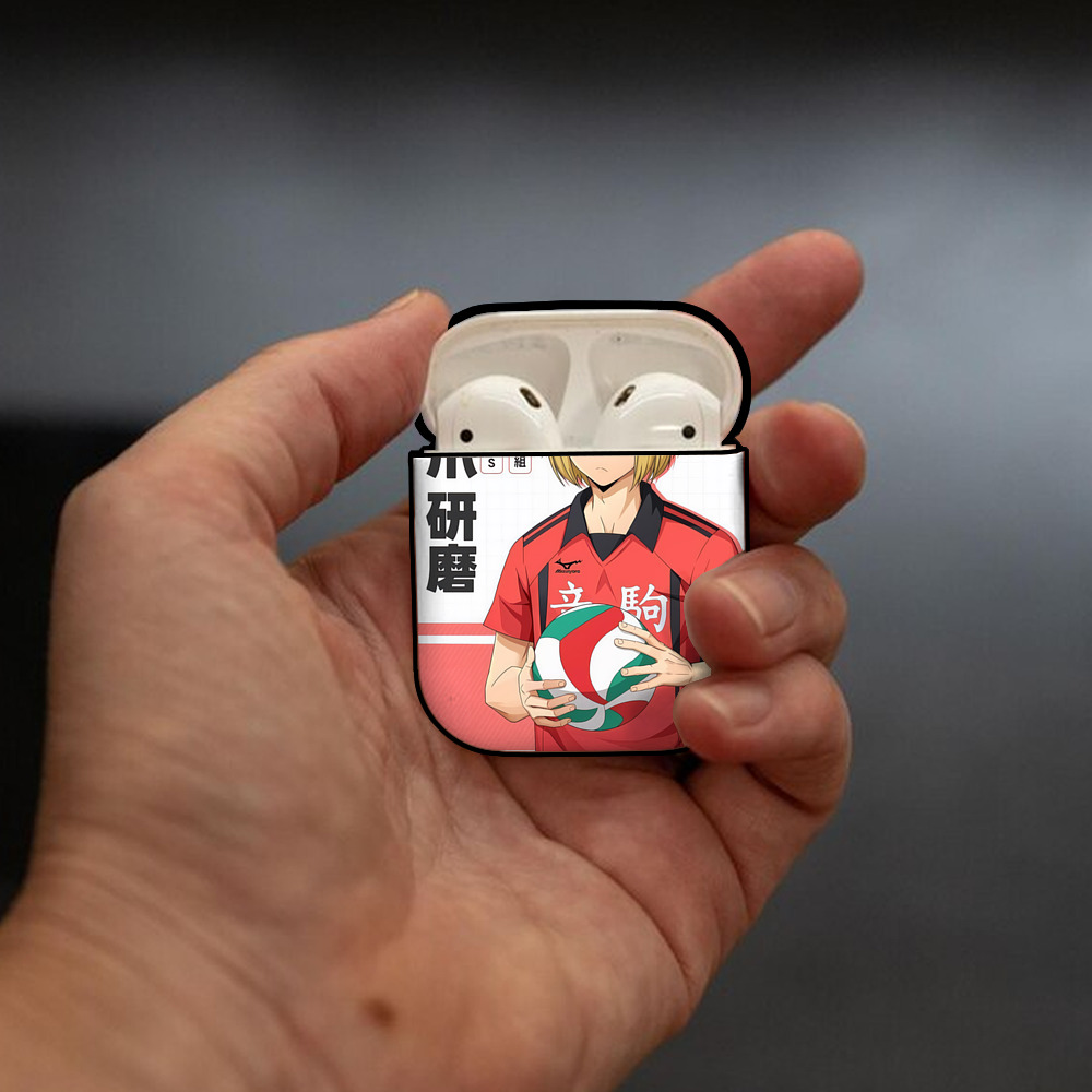 ハイキュー!! Haikyu!! AirPods 第2世代保護ケース ハードシェル ブラック 耐衝撃・防指紋・カラビナ付き