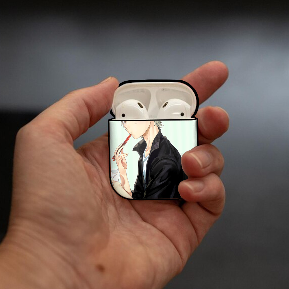 ハイキュー!! Haikyu!! AirPods 第2世代保護ケース ハードシェル ブラック 耐衝撃・防指紋・カラビナ付き