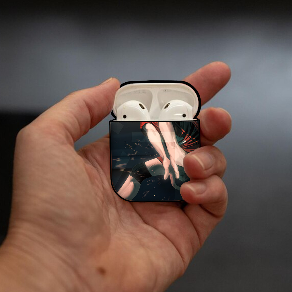 ハイキュー!! Haikyu!! AirPods 第2世代保護ケース ハードシェル ブラック 耐衝撃・防指紋・カラビナ付き