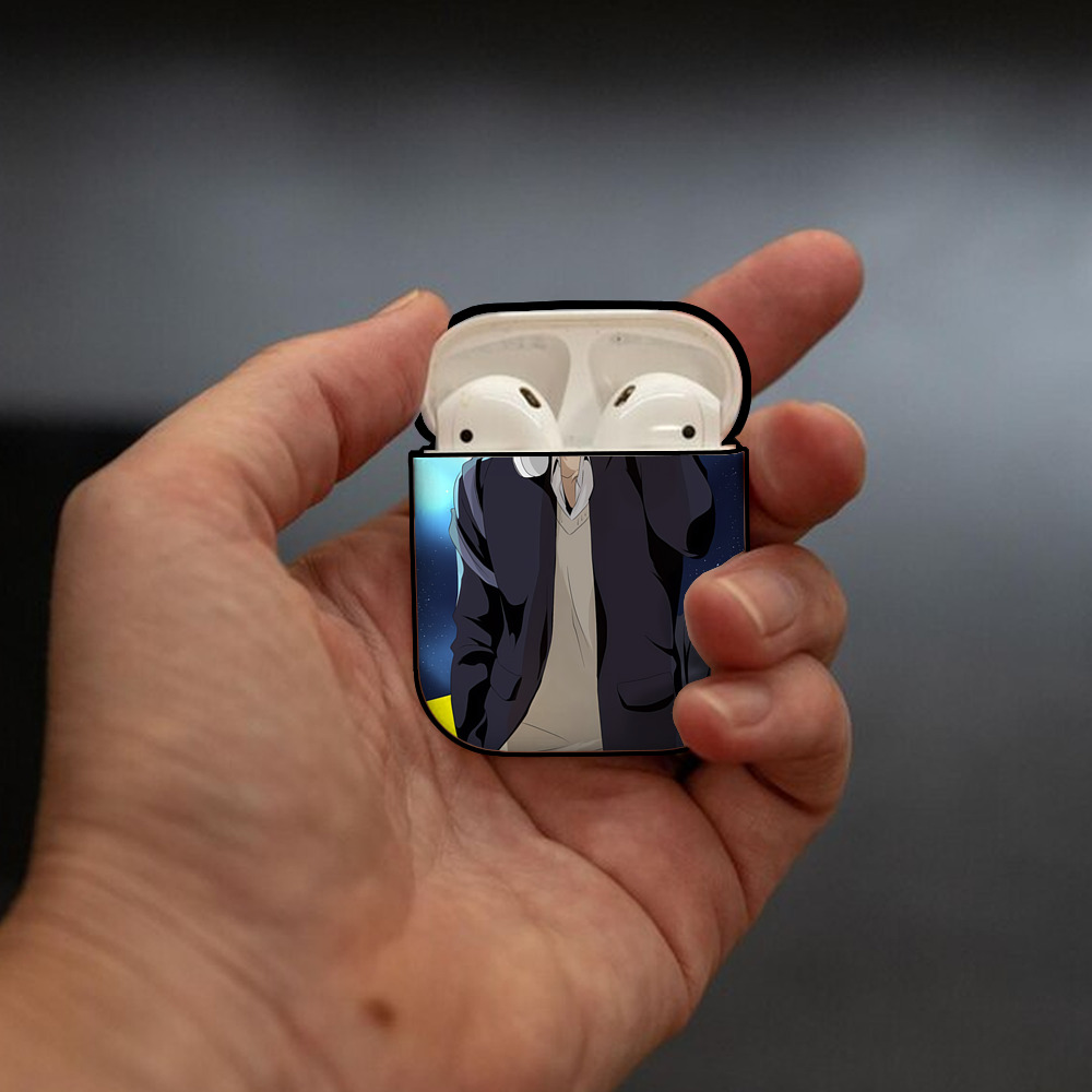 ハイキュー!! Haikyu!! AirPods 第2世代保護ケース ハードシェル ブラック 耐衝撃・防指紋・カラビナ付き