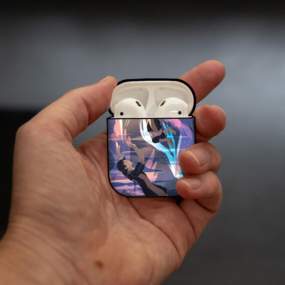 ハイキュー!! Haikyu!! AirPods 第2世代保護ケース ハードシェル ブラック 耐衝撃・防指紋・カラビナ付き