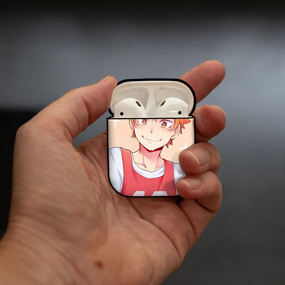 ハイキュー!! Haikyu!! AirPods 第2世代保護ケース ハードシェル ブラック 耐衝撃・防指紋・カラビナ付き